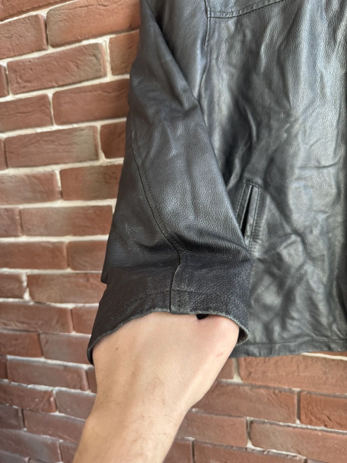 Leather Vintage Genuine Real Leather Jacket High Quality Rock Punk Size US M / EU 48-50 / 2 - 4 Thumbnail