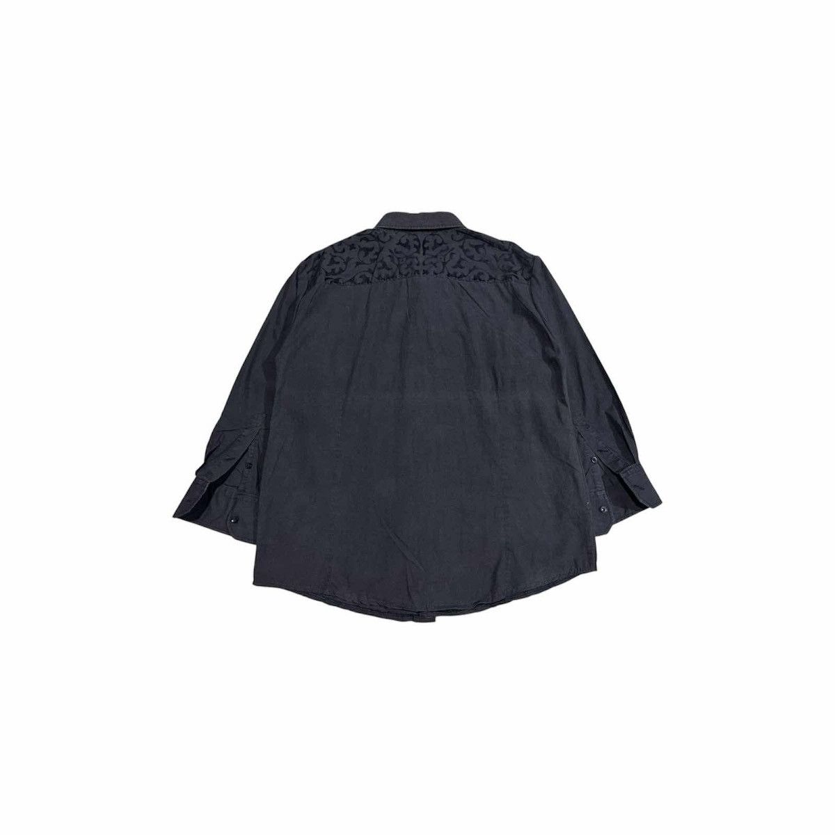 If Six Was Nine × Japanese Brand × Seditionaries 🔥Y2K Cultura Black Floral Tribal Embossed Shirt Goth Punk Size US L / EU 52-54 / 3 - 7 Thumbnail