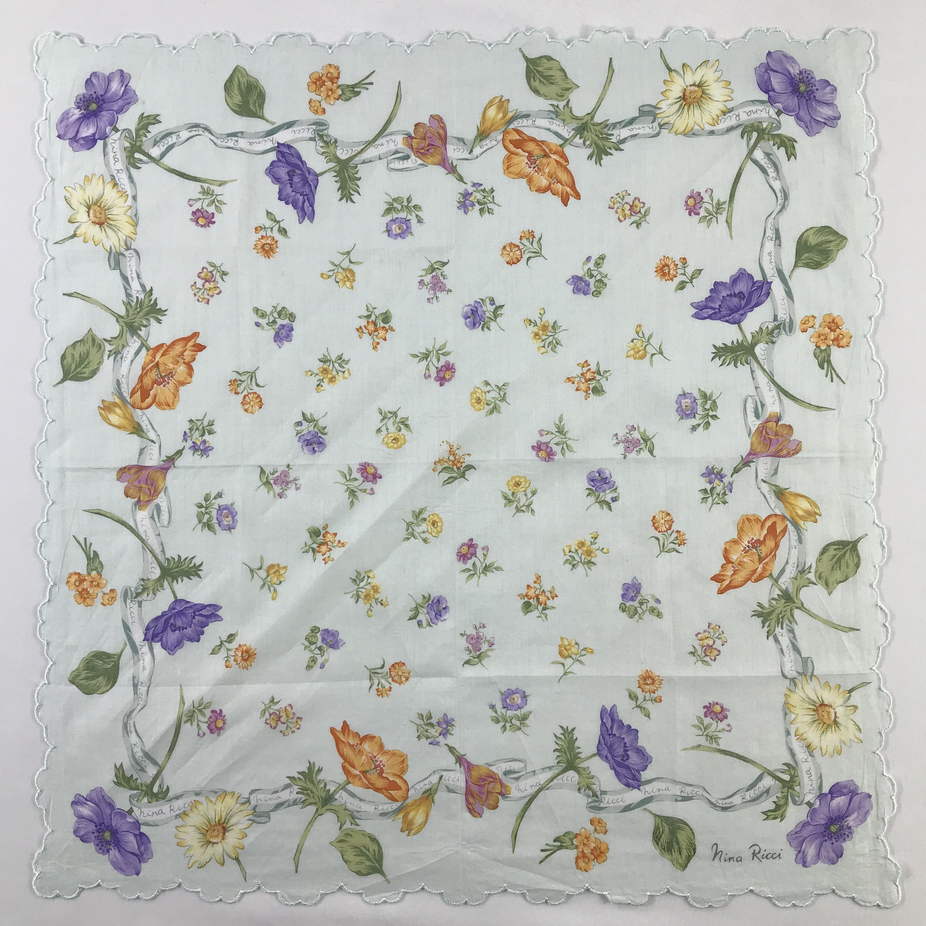 Nina Ricci × Vintage Nina Ricci Bandana / Handkerchief / Neckerchief - S648 Size ONE SIZE - 1 Thumbnail