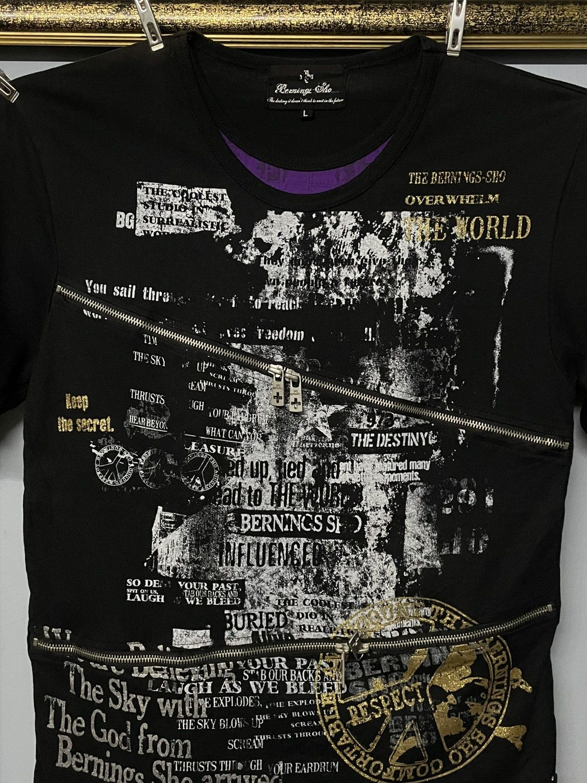 Hysteric Glamour Vintage 1990s Japan Designer Bernings Sho Punk Bondage Tee Size US S / EU 44-46 / 1 - 4 Thumbnail
