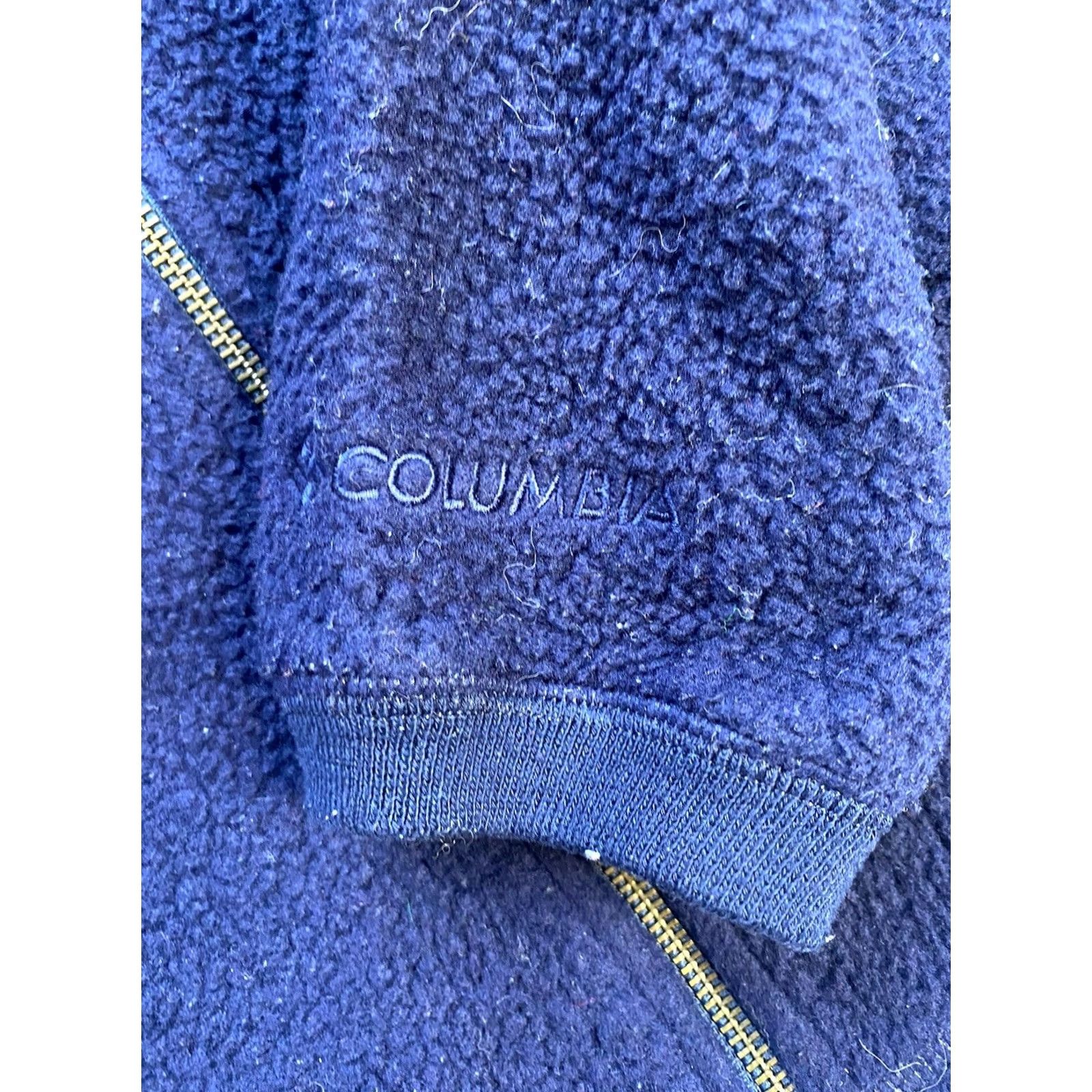 Vintage VINTAGE 90s Columbia Fleece Navy Blue Full Zip Jacket Men’s Small USA / Men’s Small Size US S / EU 44-46 / 1 - 5 Thumbnail