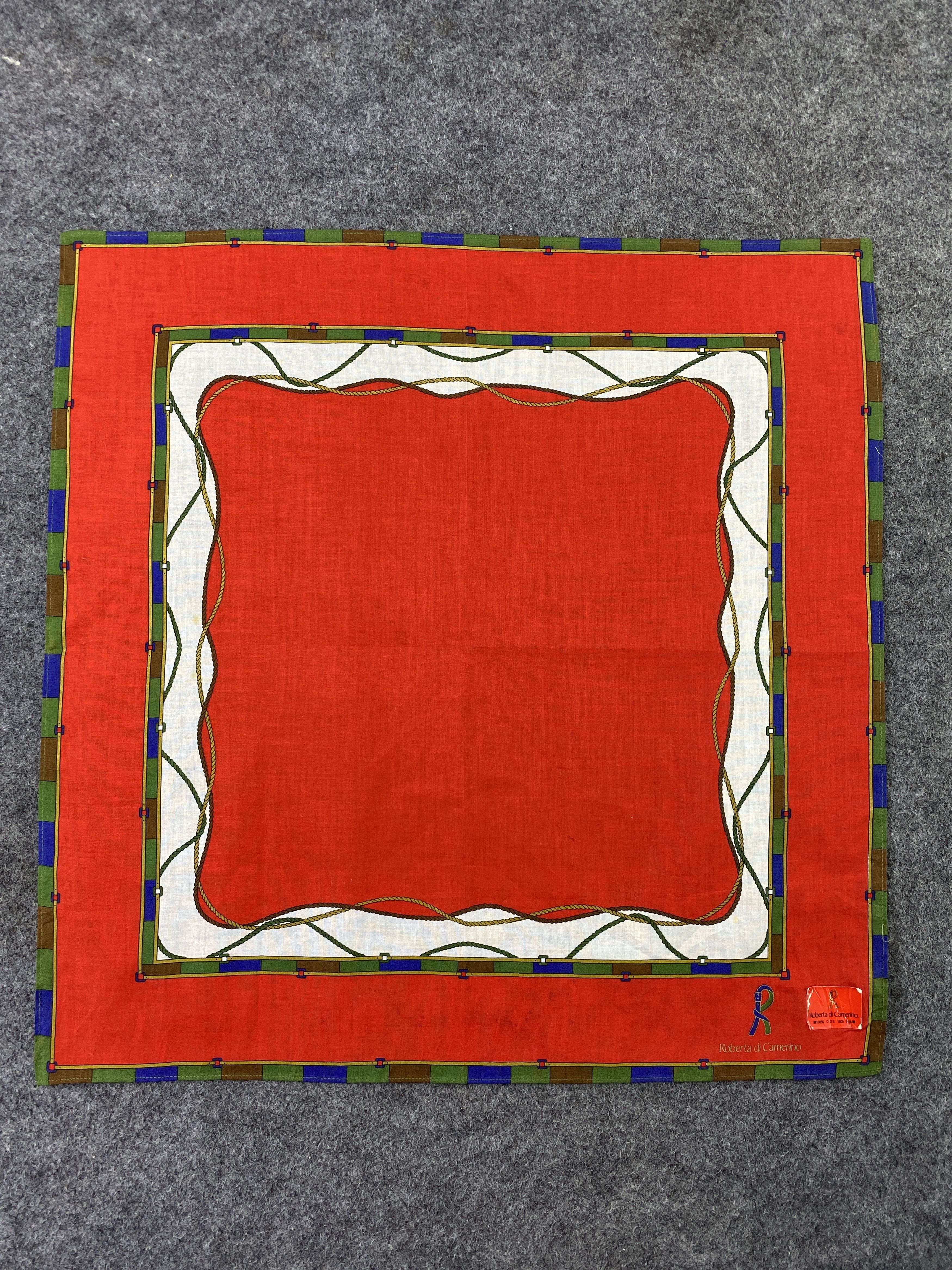 Designer Roberta Di Camerino Handkerchief / Bandana-B332 Size ONE SIZE - 3 Thumbnail