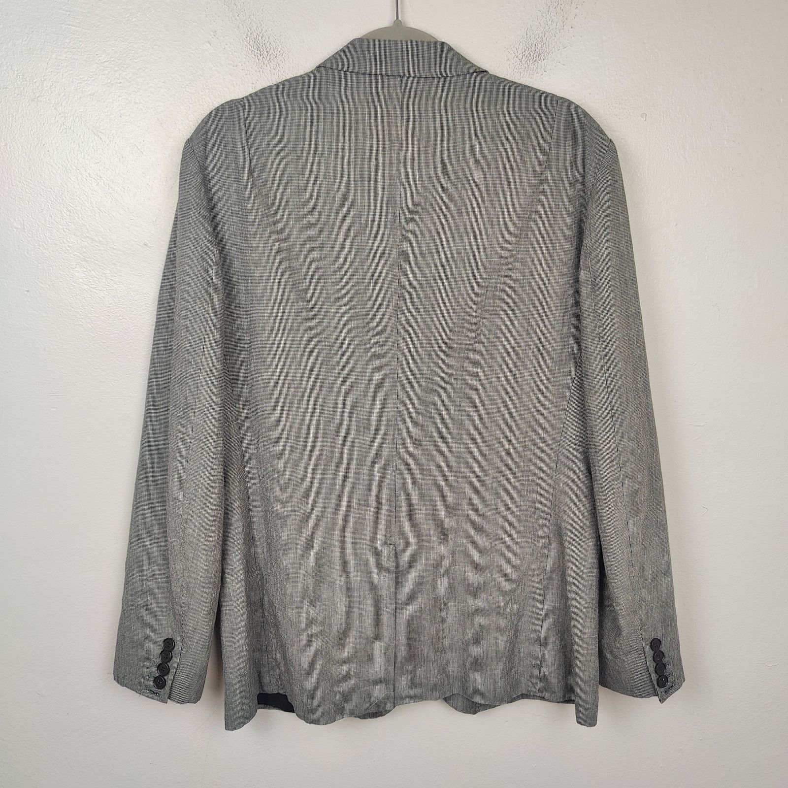 Allsaints AllSaints Chiltern Blazer Men 38 Gray Mini Houndstooth Size 38R - 5 Thumbnail