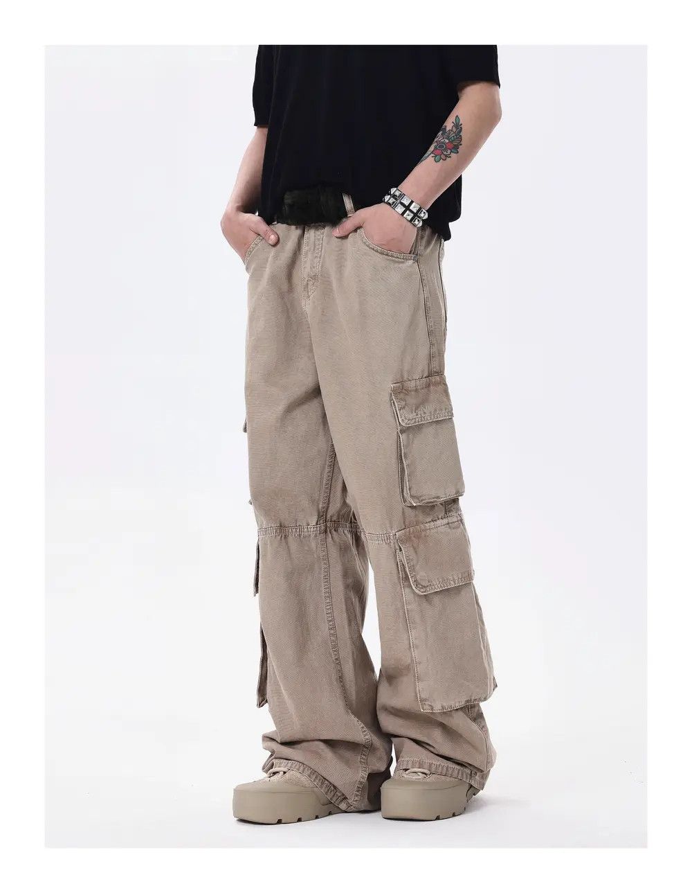 Japanese Brand × Jean Cargo Baggy Denim Jeans Size US 28 / EU 44 - 2 Thumbnail