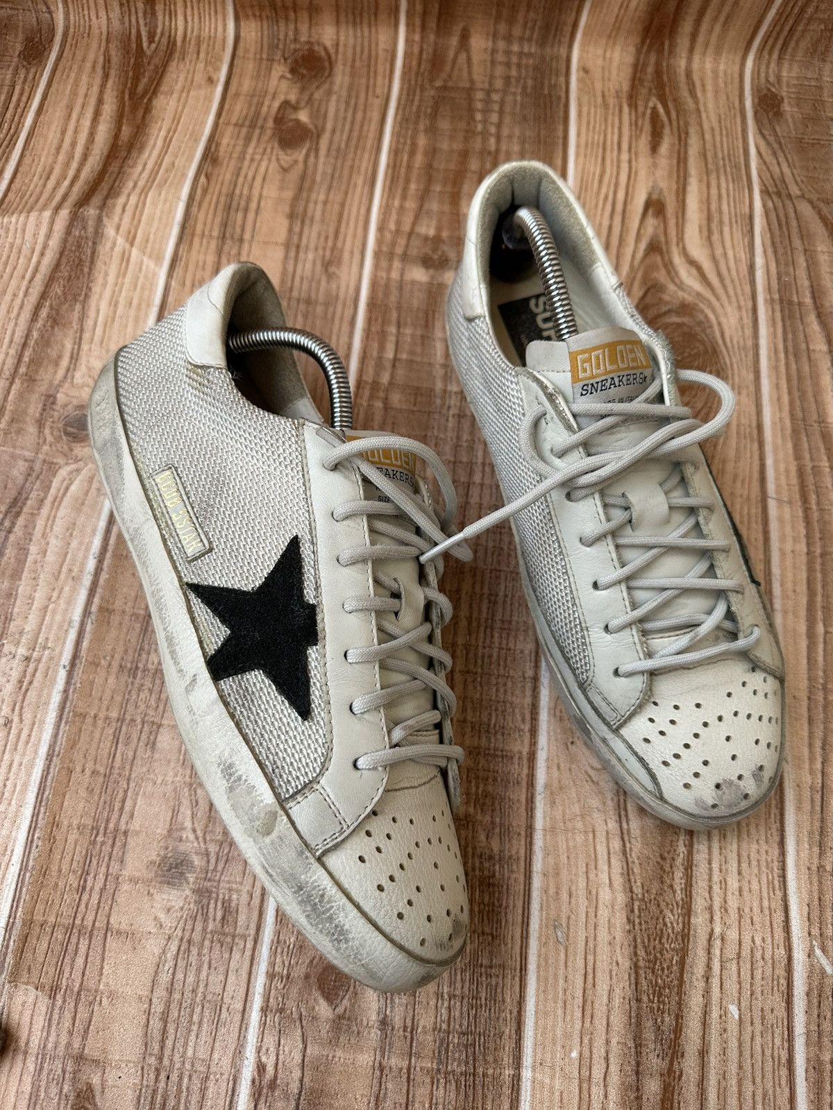 Golden Goose Golden Goose Superstar White Mesh GGDB Lowtops Size US 9 / EU 42 - 13 Thumbnail
