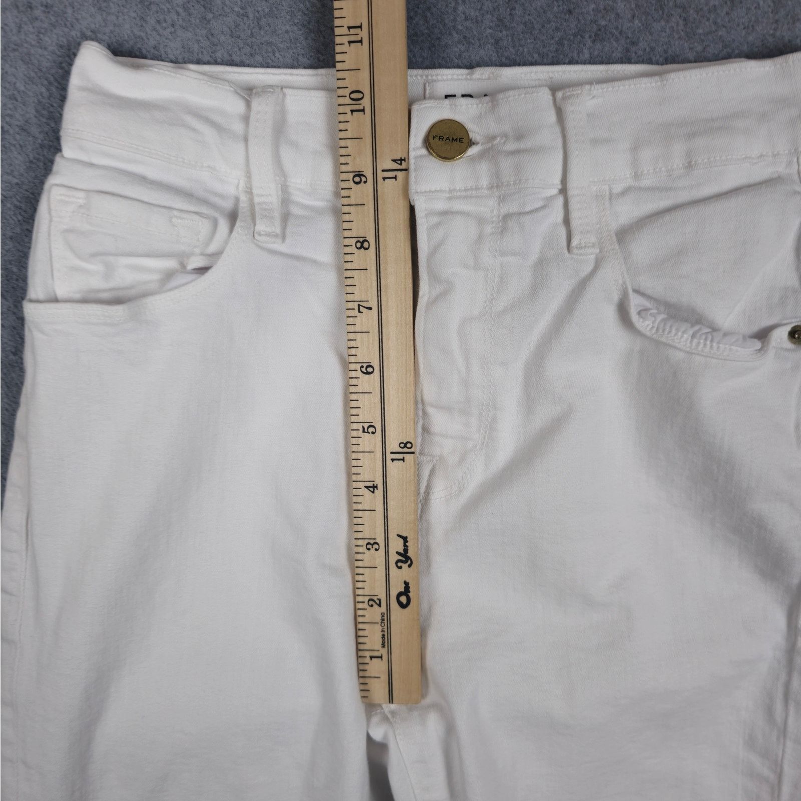 Frame FRAME Demin Womens 23x27 White Ali High Rise Cigarette Jeans Size 23" - 17 Thumbnail