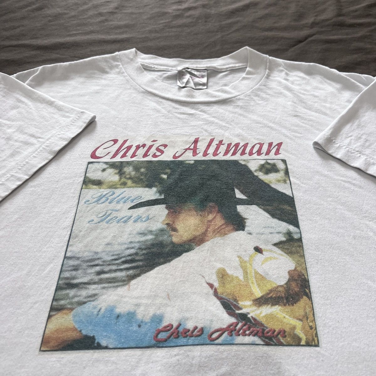 Band Tees Vintage 90s Chris Altman Blue Tears Promo Tee Country music Size US L / EU 52-54 / 3 - 1 Thumbnail