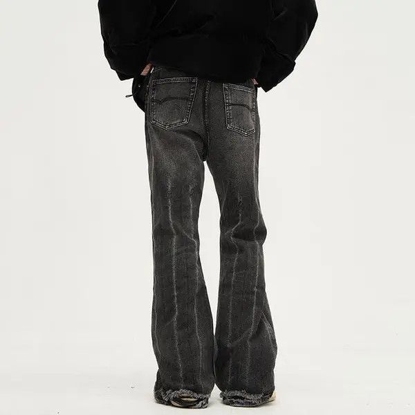 Jean Faded Black Ripped Flare jeans Size US 30 / EU 46 - 4 Thumbnail