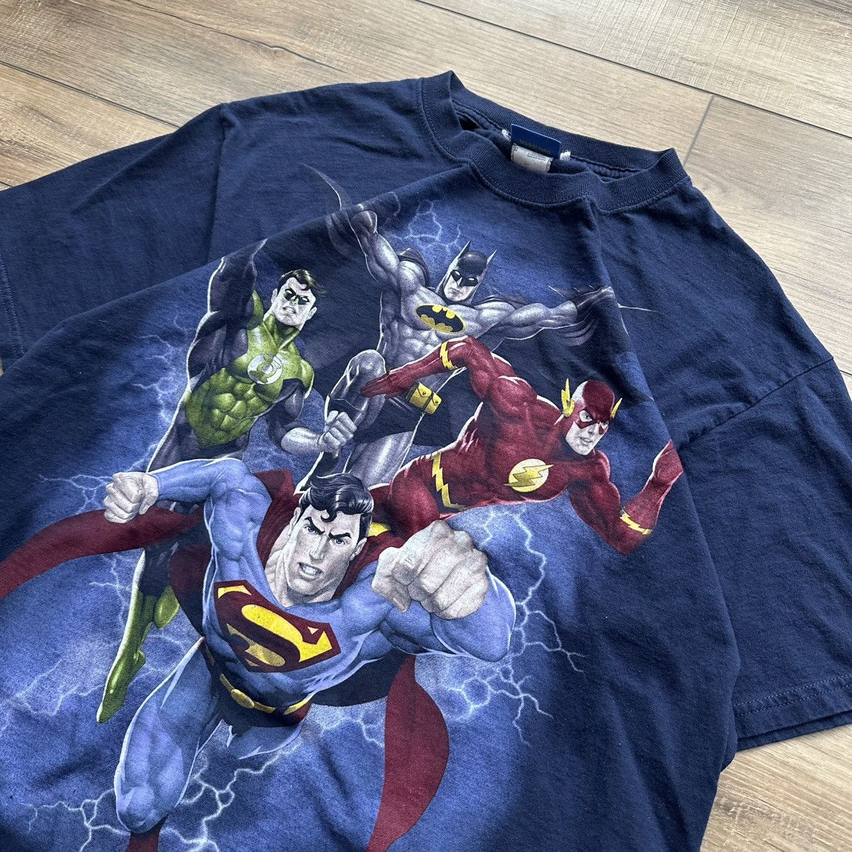 DC Comics Vintage 2000s DC Comics Justice League Superhero Graphic Tee Size US L / EU 52-54 / 3 - 4 Thumbnail