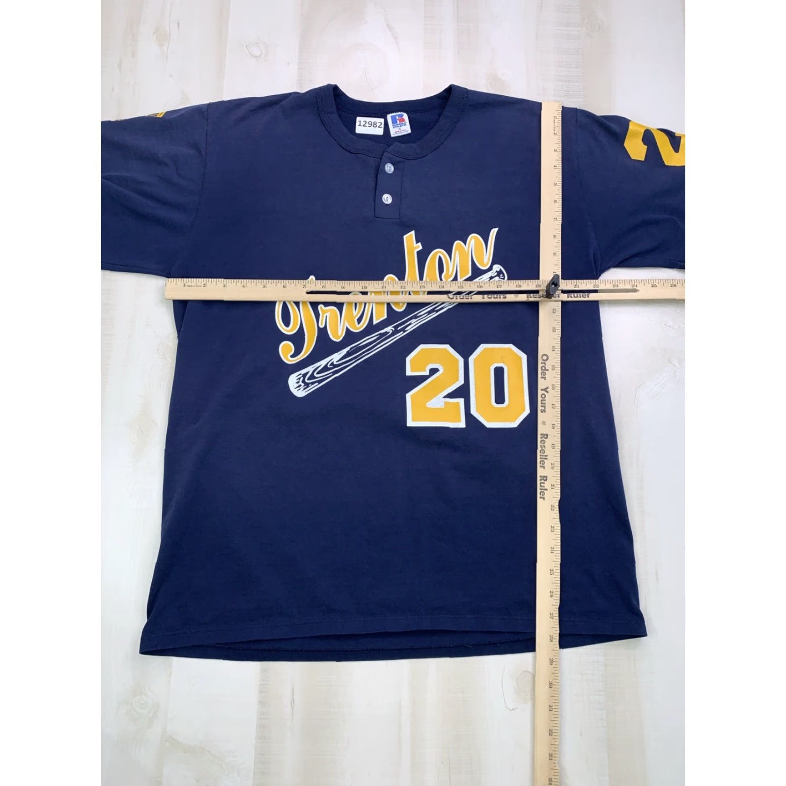 Russell Athletic VINTAGE Russell Athletic USA Trenton Trojans Baseball Graphic T Shirt XL Blue 90s Mens Size US XL / EU 56 / 4 - 4 Thumbnail