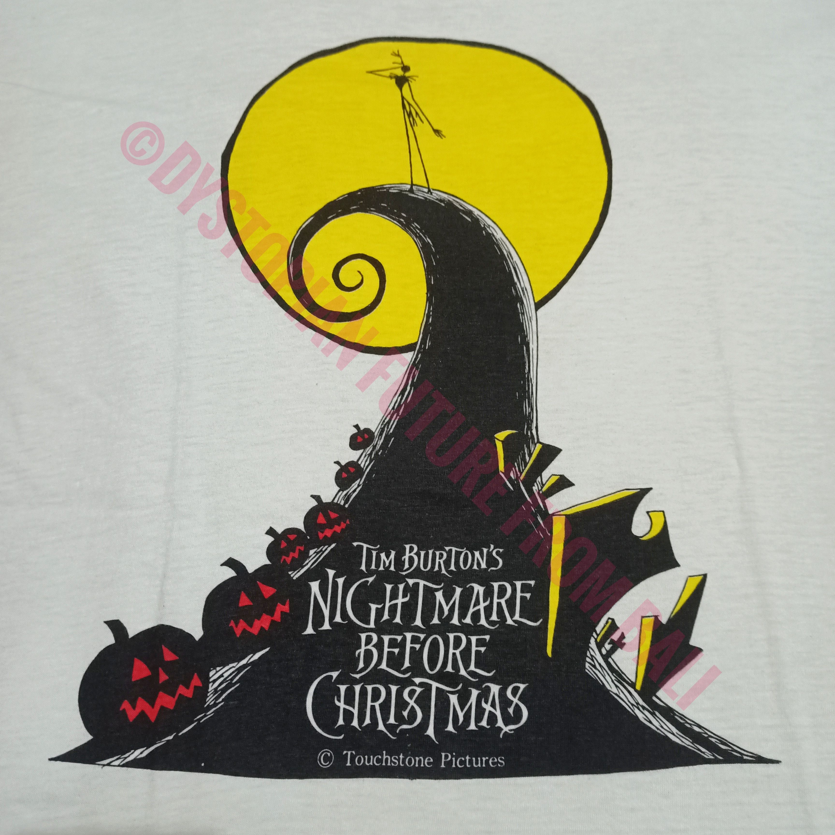 Vintage Vintage Tim Burtons Nightmare Before Christmas Movie T-shirt Size US L / EU 52-54 / 3 - 3 Thumbnail