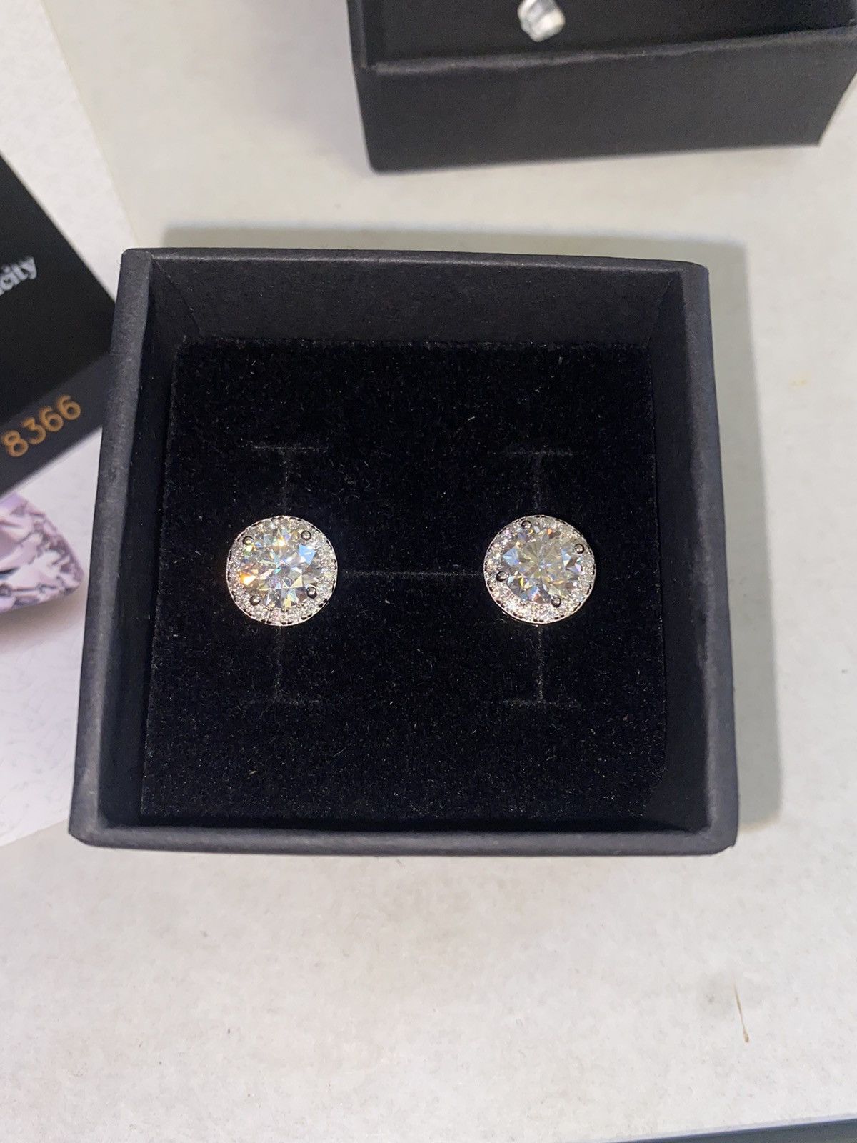 Other SS HALO 1CT moissanite earrings Size ONE SIZE - 3 Thumbnail