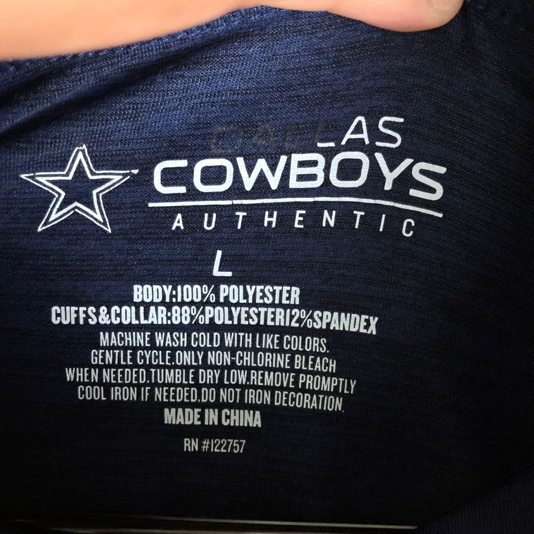 Vintage Dallas Cowboys Mens Shirt Long Sleeve 1/4 Zip Pullover Navy Large Size US L / EU 52-54 / 3 - 6 Thumbnail