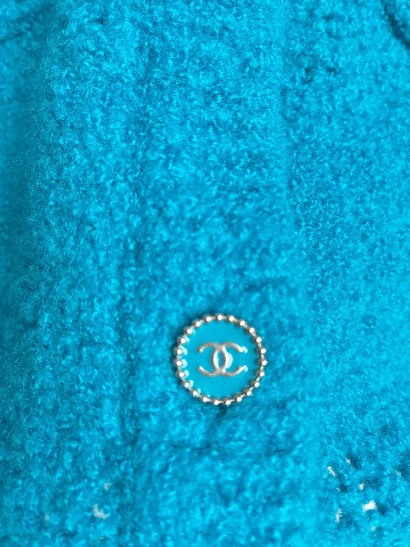 Chanel Chanel Teddy Cashmere Cardigan Blue Women's Size 36 Short Size XS / US 0-2 / IT 36-38 - 4 Thumbnail