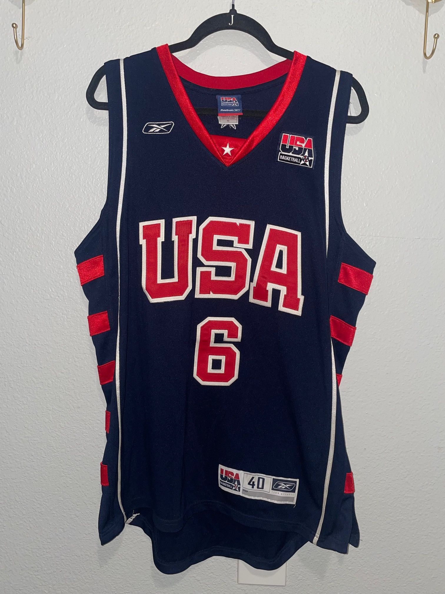 Authentic Tracy McGrady Team USA Olympics Jersey Blue Tops