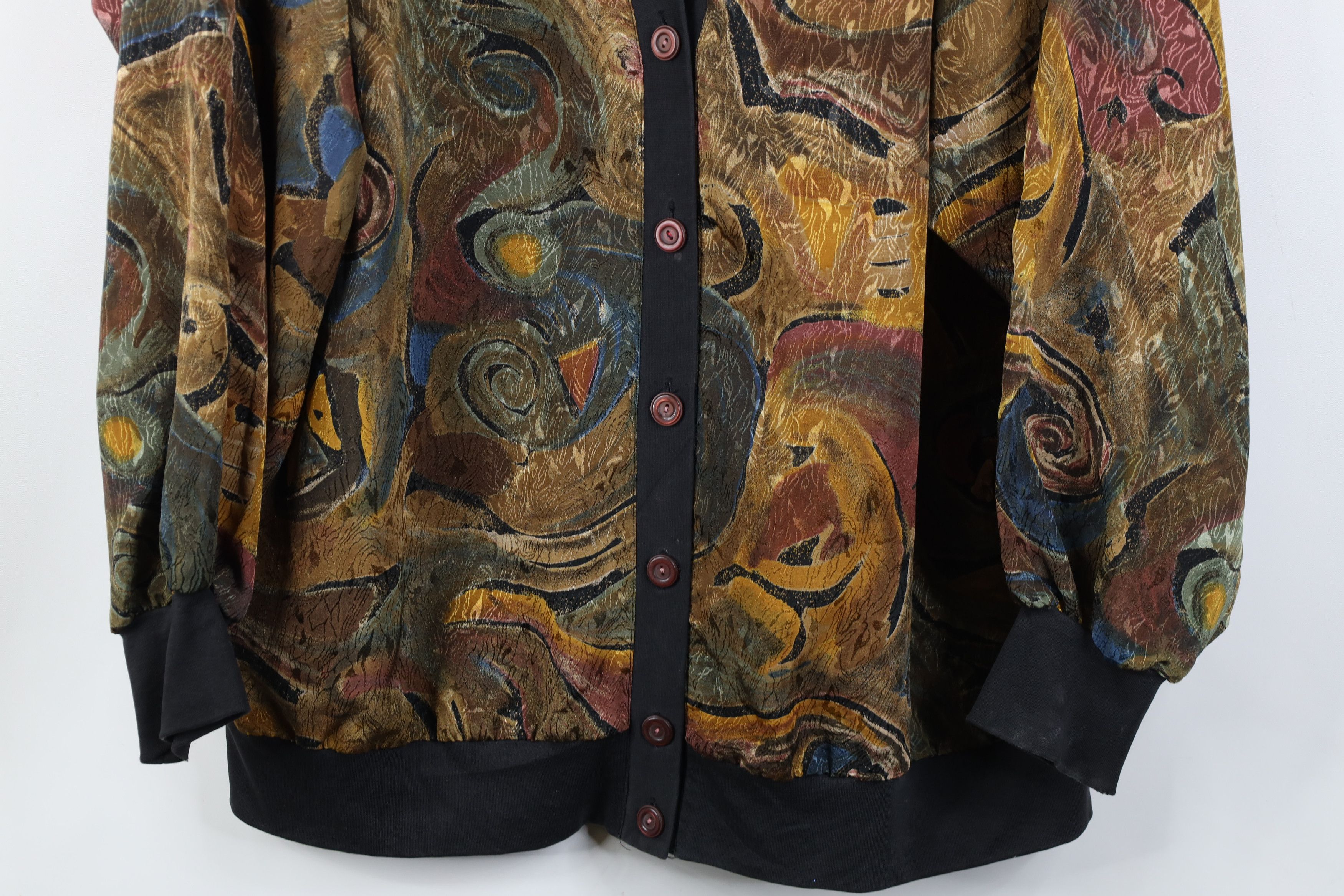 Vintage Vintage 90s Streetwear Geometric Art Cardigan Sweater Size M / US 6-8 / IT 42-44 - 3 Thumbnail