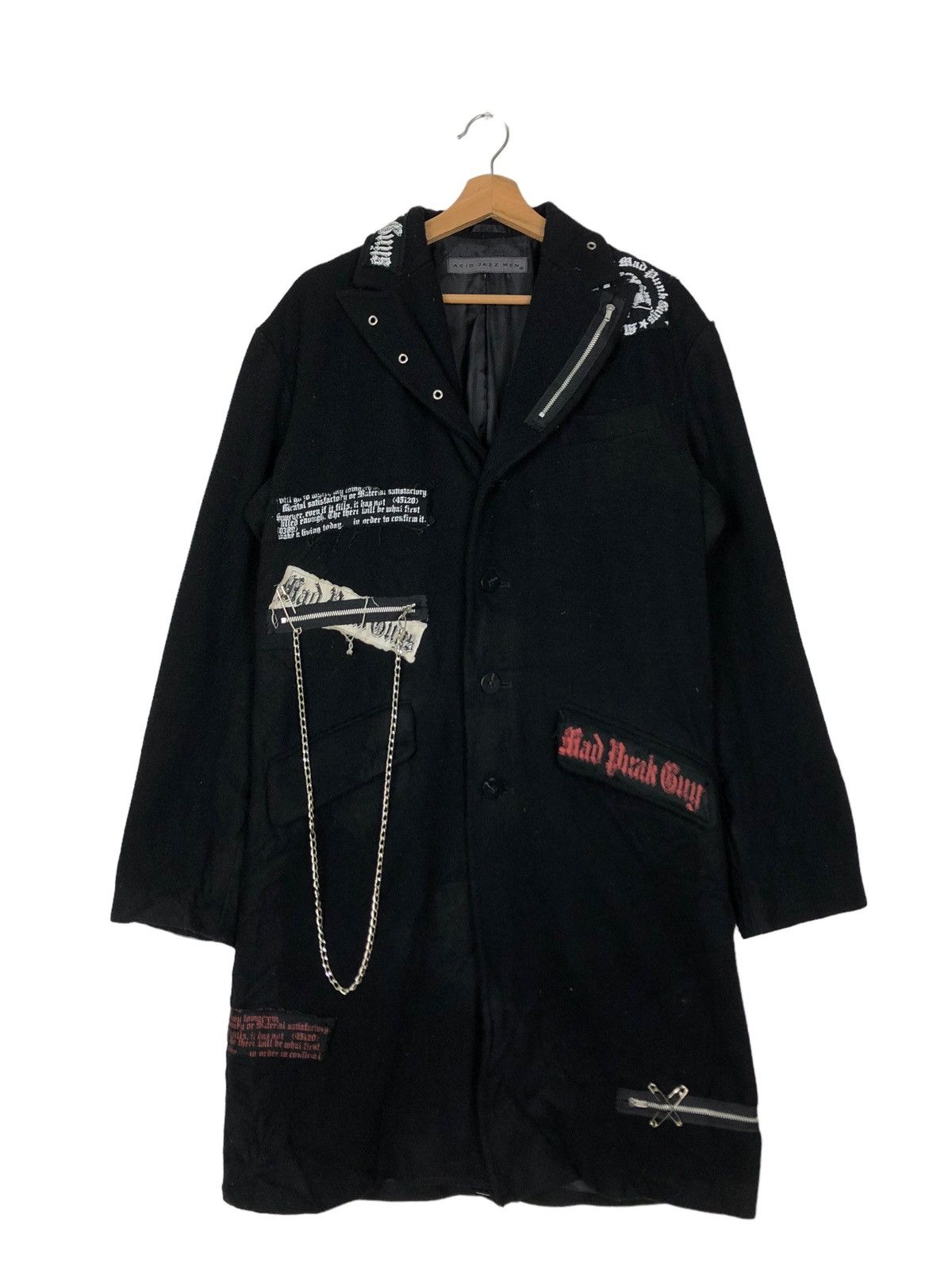 Hysteric Glamour 🔥PUNK DESIGN LONG JACKET ACID JAZZ MEN Size US L / EU 52-54 / 3 - 1 Thumbnail