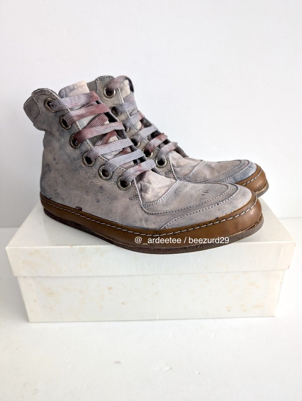 A1923 *NEW* INDIGO OIL CAVALLO HIGH SNEAKERS Size US 7 / IT 37 - 1 Thumbnail