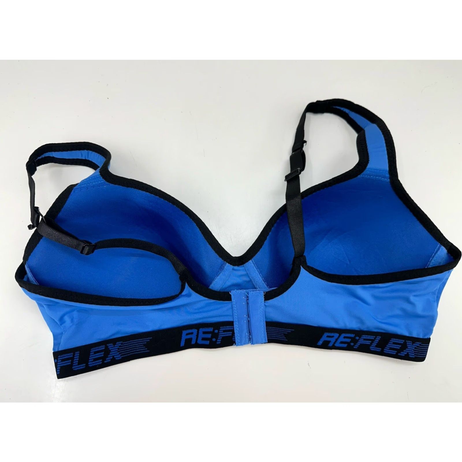 Vintage ReFlex Womens Bra Size 1X Blue Padded Sports Bra Adjustable Size ONE SIZE - 5 Thumbnail