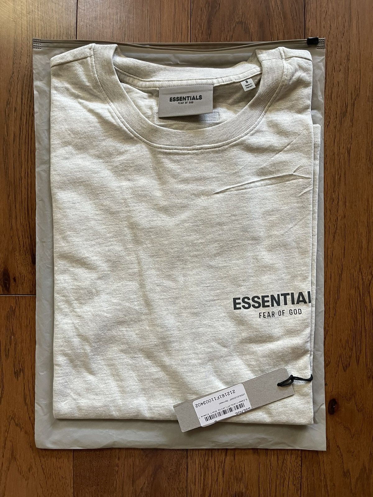 Fear Of God Essentials T-Shirt Light Heather Oatmeal SS21