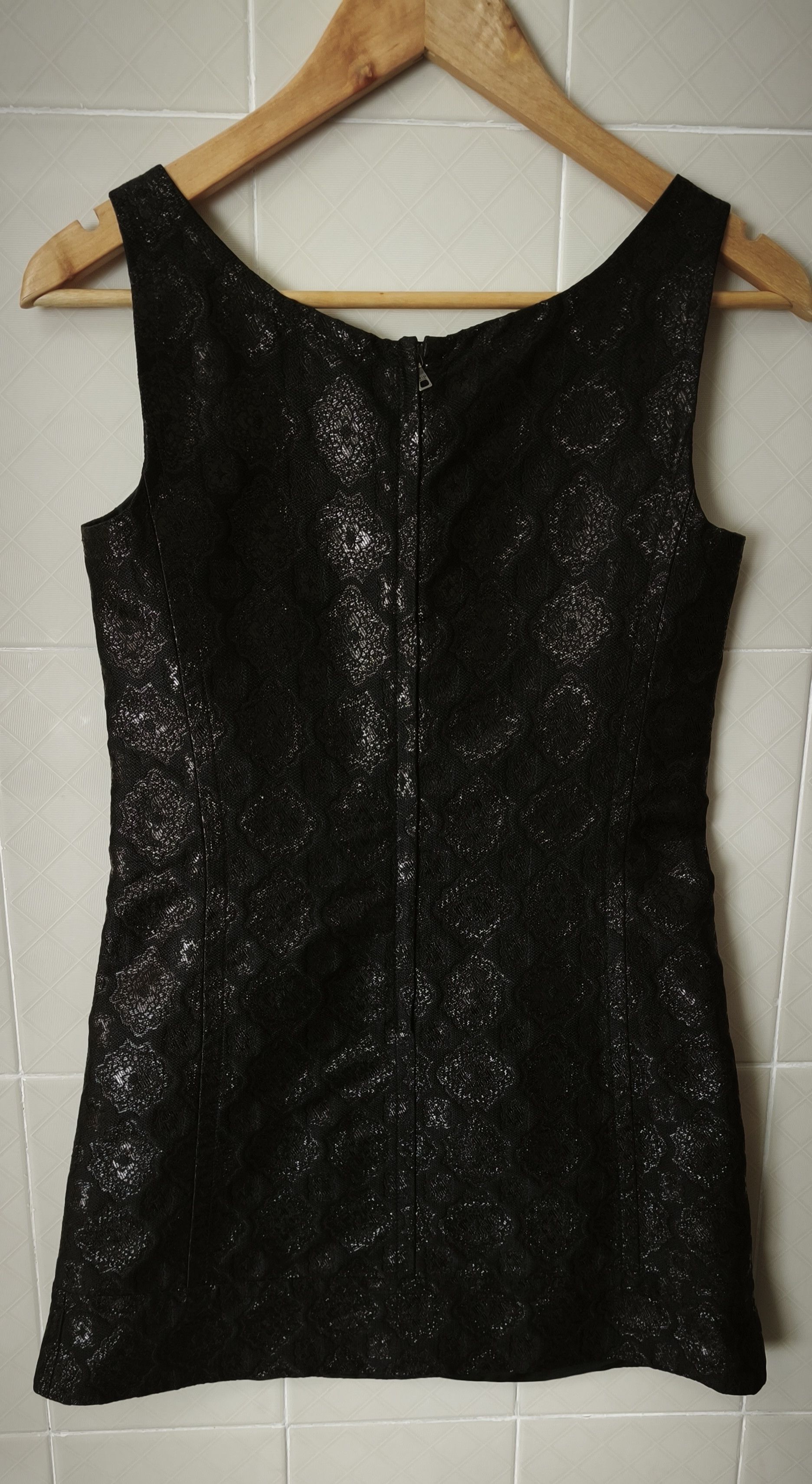 Prada Black brocade fabric silk mini dress Size XS / US 0-2 / IT 36-38 - 2 Thumbnail