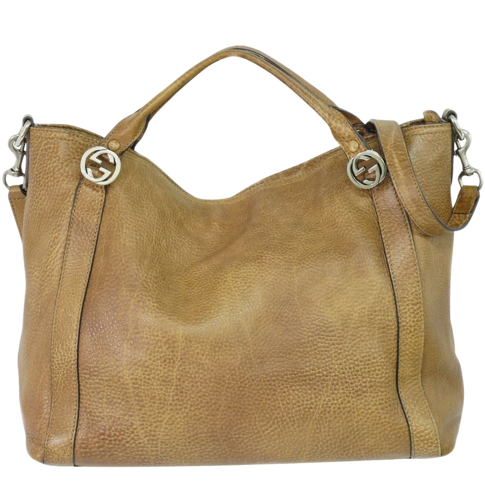 Gucci Miss Gg Brown Leather Tote Bag (Pre-Owned) Size ONE SIZE - 1 Thumbnail