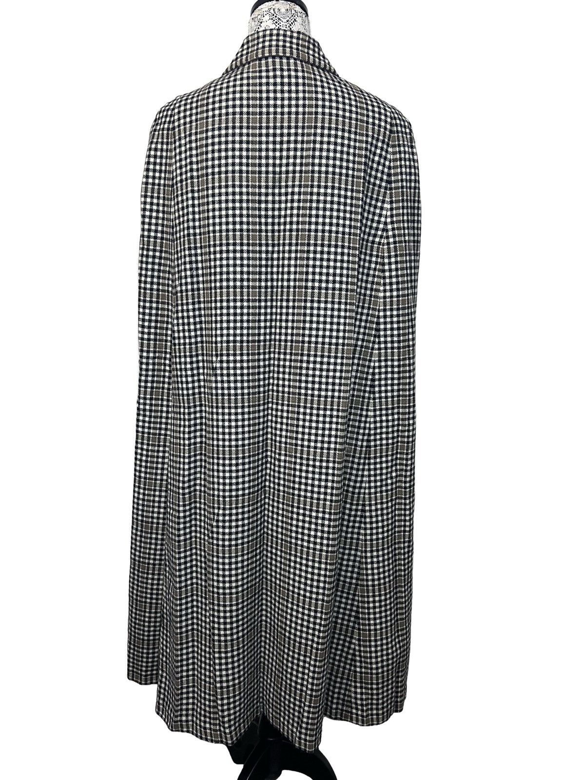 Other Vintage plaid reversible Cape Coat Size sm-m Black and Beige Size M / US 6-8 / IT 42-44 - 4 Thumbnail
