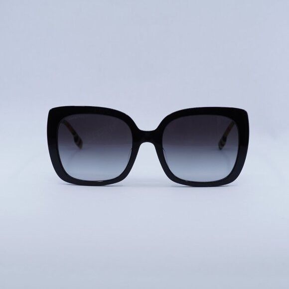 Burberry Burberry BE4323F 38538G Sunglasses Black/Brown Square Frame Size ONE SIZE - 4 Thumbnail