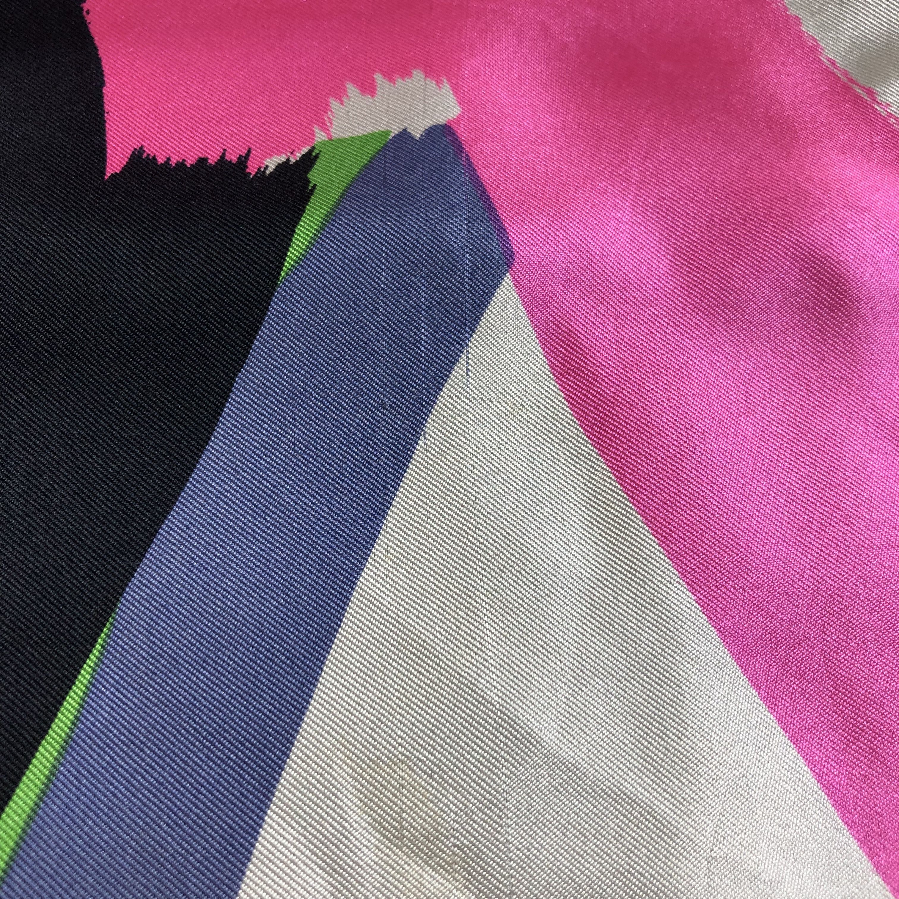 Vintage PAS Abstract Hand Rolled Silk Scarf M442 Size ONE SIZE - 6 Thumbnail