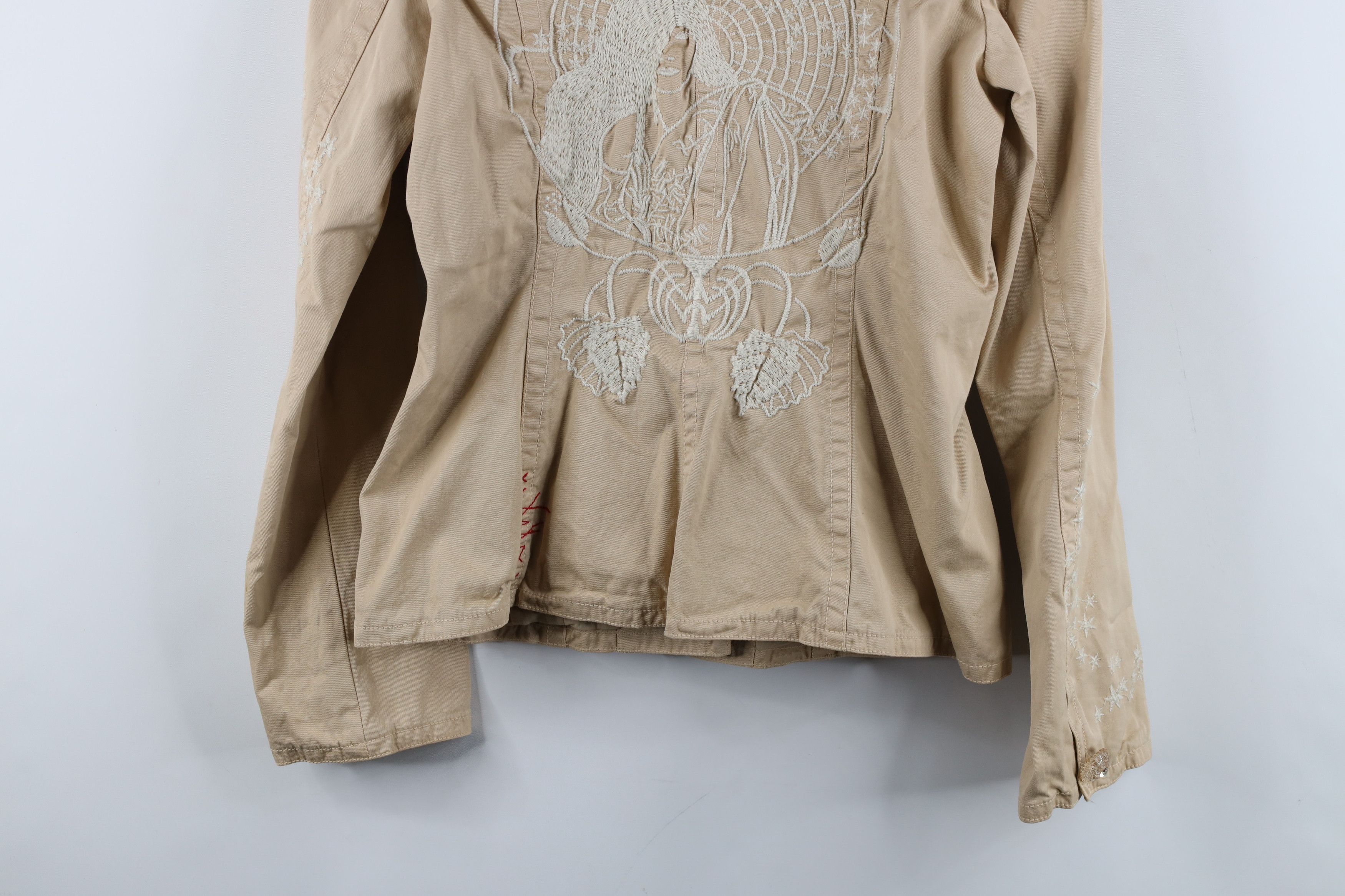 Johnny Was × Vintage Johnny Was Los Angeles Flower Blazer Jacket Beige Size M / US 6-8 / IT 42-44 - 17 Thumbnail