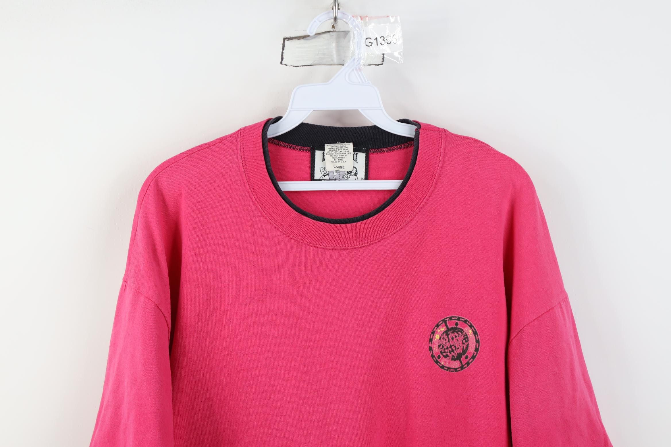 Vintage Vintage 90s Streetwear Earth Layered Roll Cuff T-Shirt USA Size L / US 10 / IT 46 - 2 Thumbnail