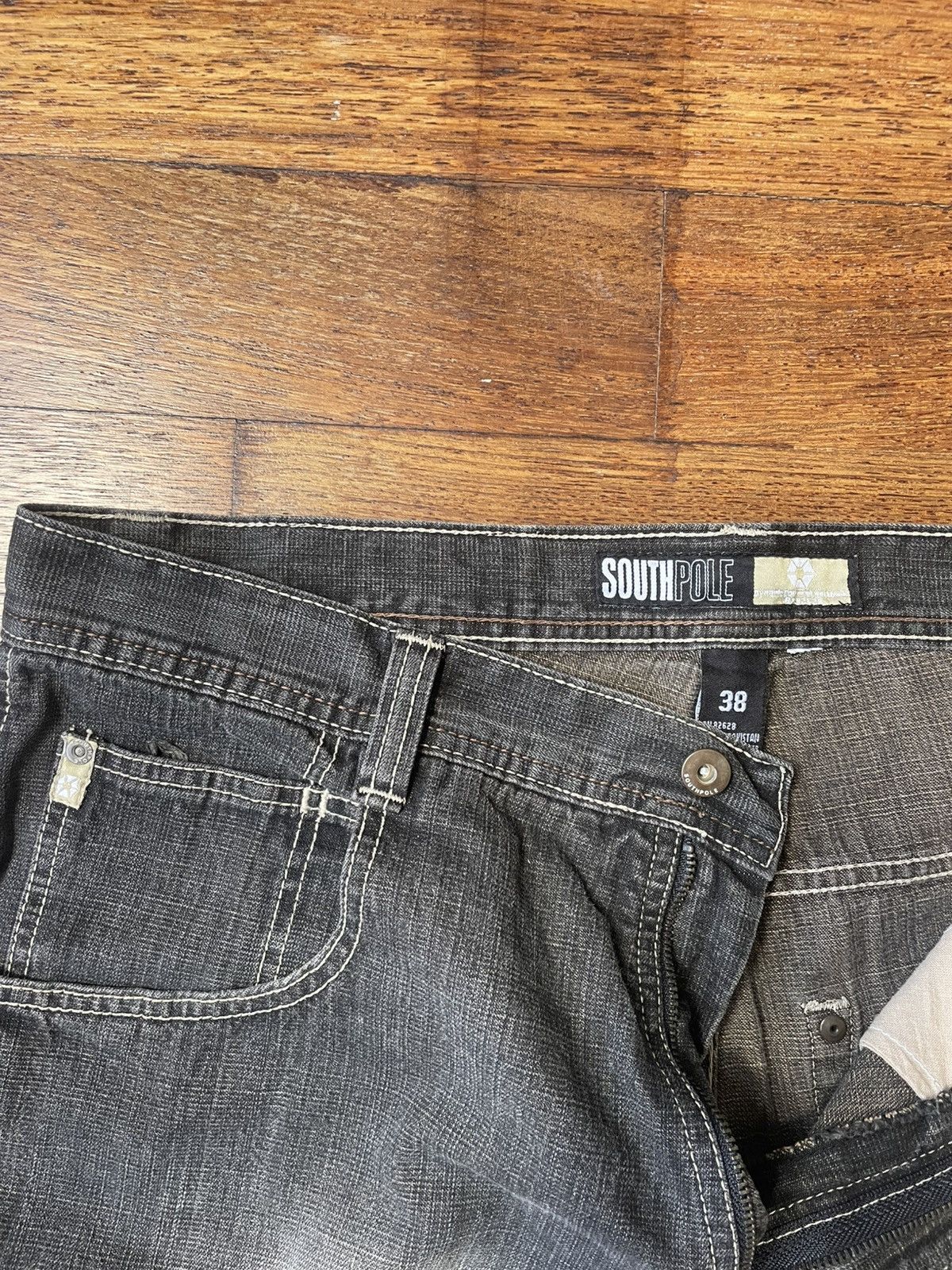 Southpole Vintage Y2K Southpole Baggy Black Denim Shorts / Jorts Size US 38 / EU 54 - 3 Thumbnail