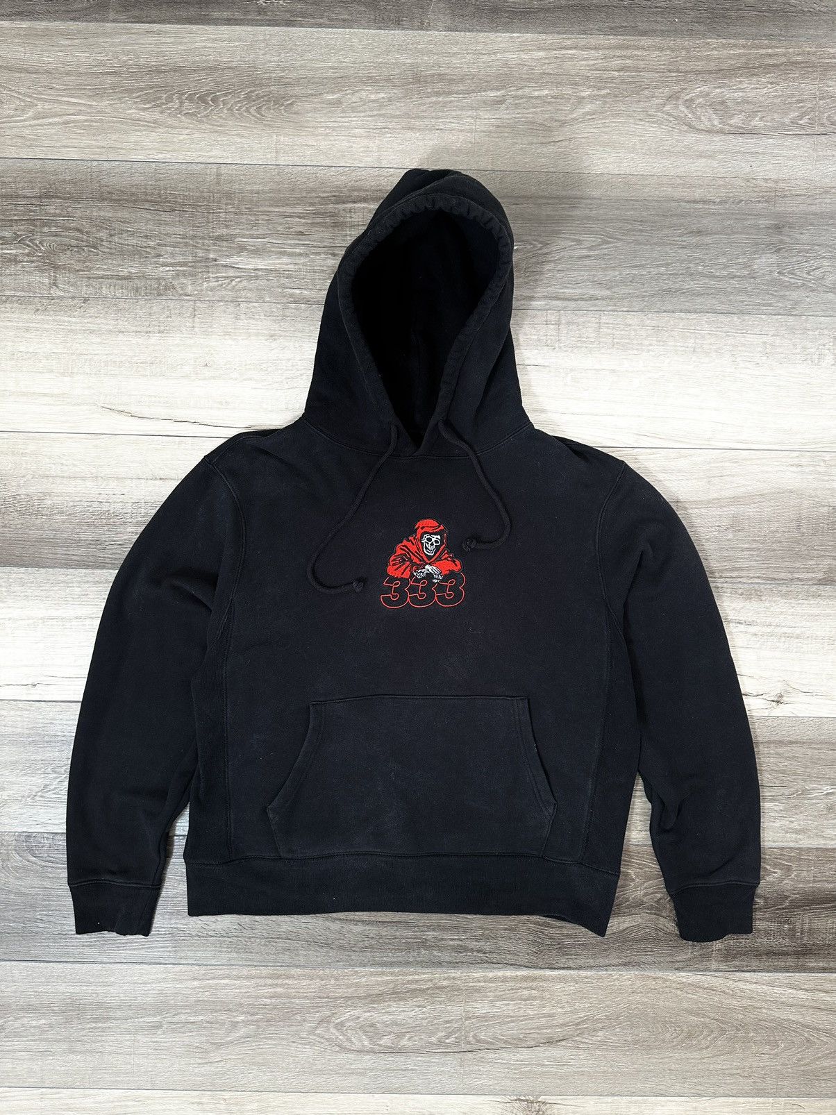 Half Evil Half Evil Black Red 333 Embroidered Patch Logo Hoodie XL ...