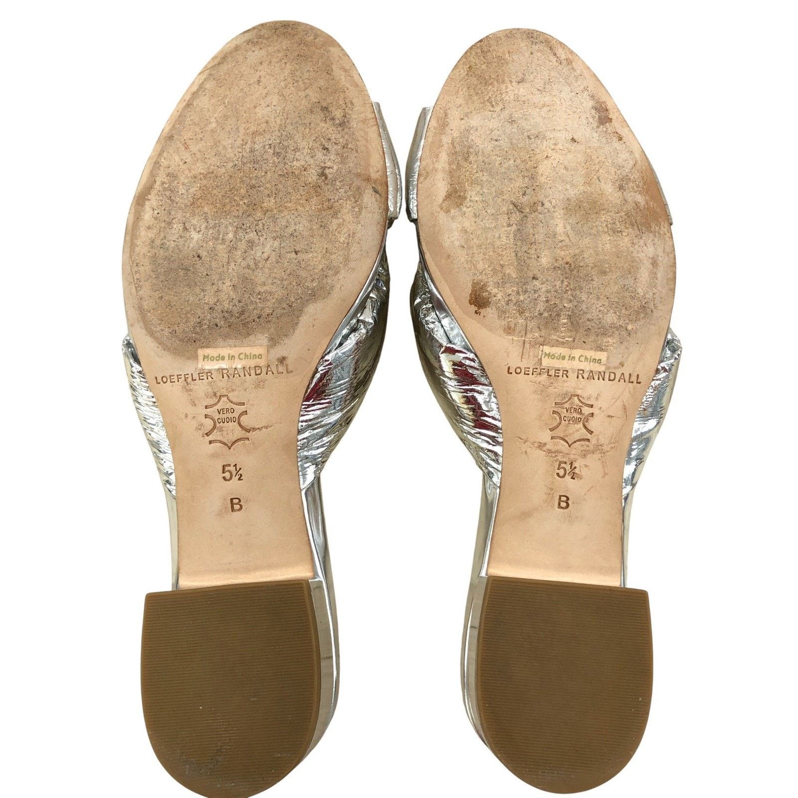 Loeffler Randall Loeffler Randall Sandals 5.5 B Metallic Silver Knot Slide Size US 5.5 / IT 35.5 - 11 Thumbnail