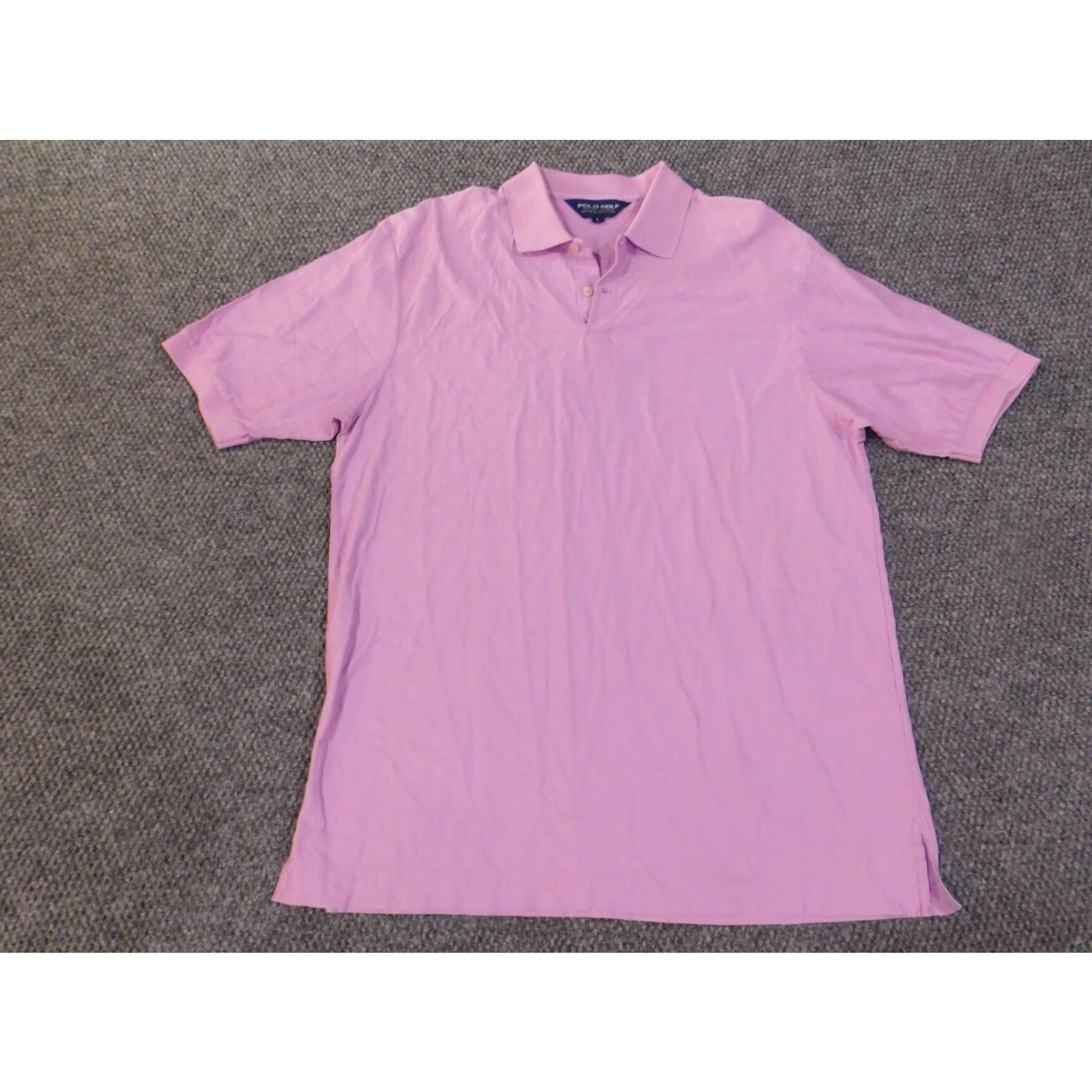 Ralph Lauren Ralph Lauren Polo Shirt Mens Large Purple Pony Logo Classic Cotton Knit Short Sleeve Polo Collared Casual All Seasons Golf Size US L / EU 52-54 / 3 - 2 Thumbnail