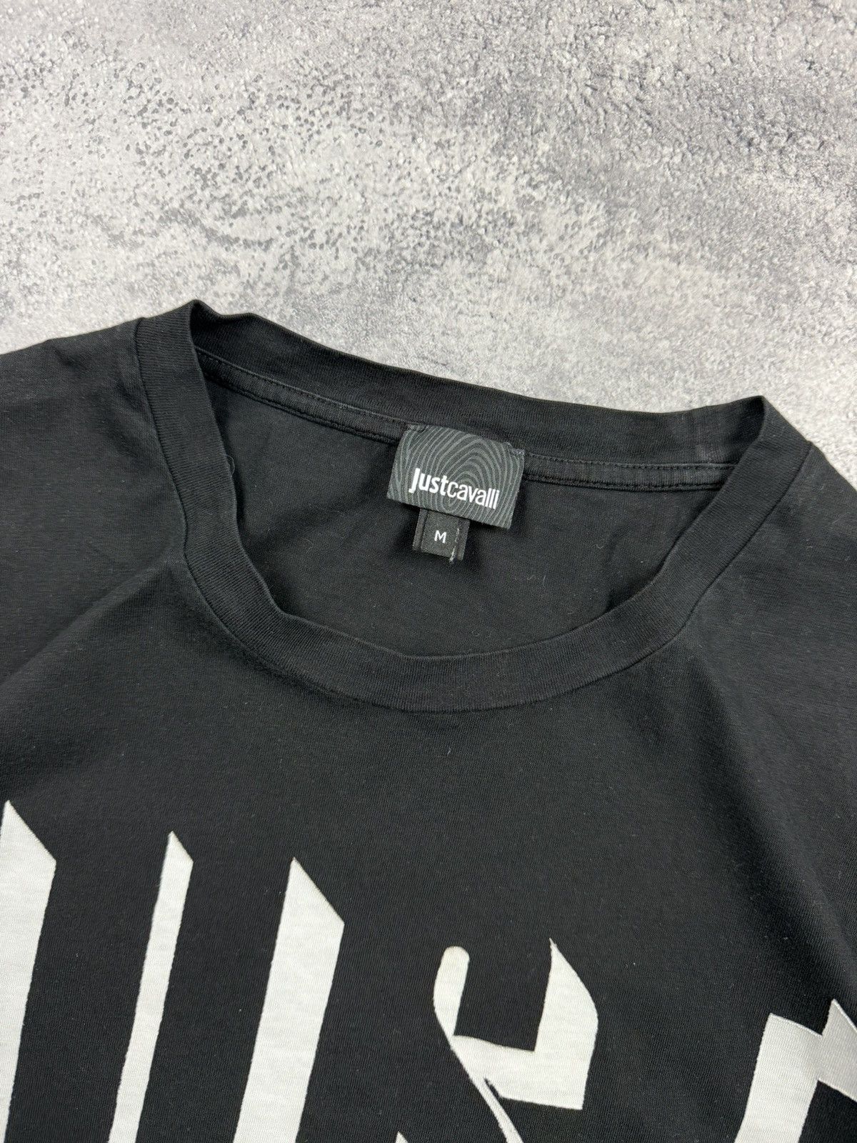 Roberto Cavalli Roberto Just Cavalli T-Shirt Big Logo Black Tee Y2K Hype Size US M / EU 48-50 / 2 - 10 Thumbnail