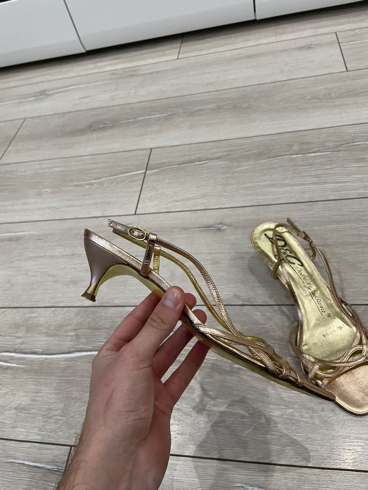 Dolce & Gabbana Dolce&Gabbana gold heels size 39 1/2 Size US 9.5 / IT 39.5 - 2 Thumbnail