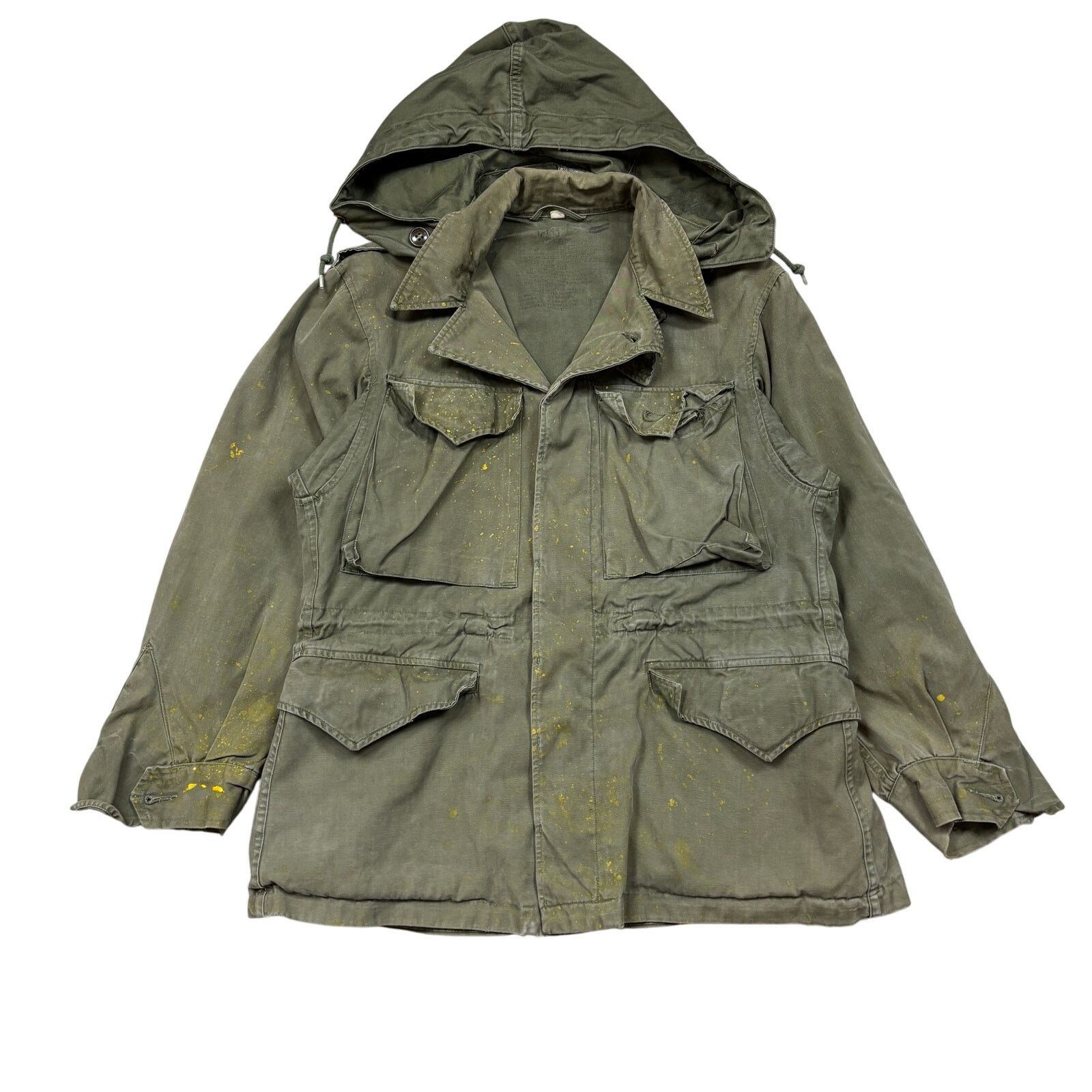 Rare VTG M43 Field Jacket Hooded WW2 Reworked Men's 34S