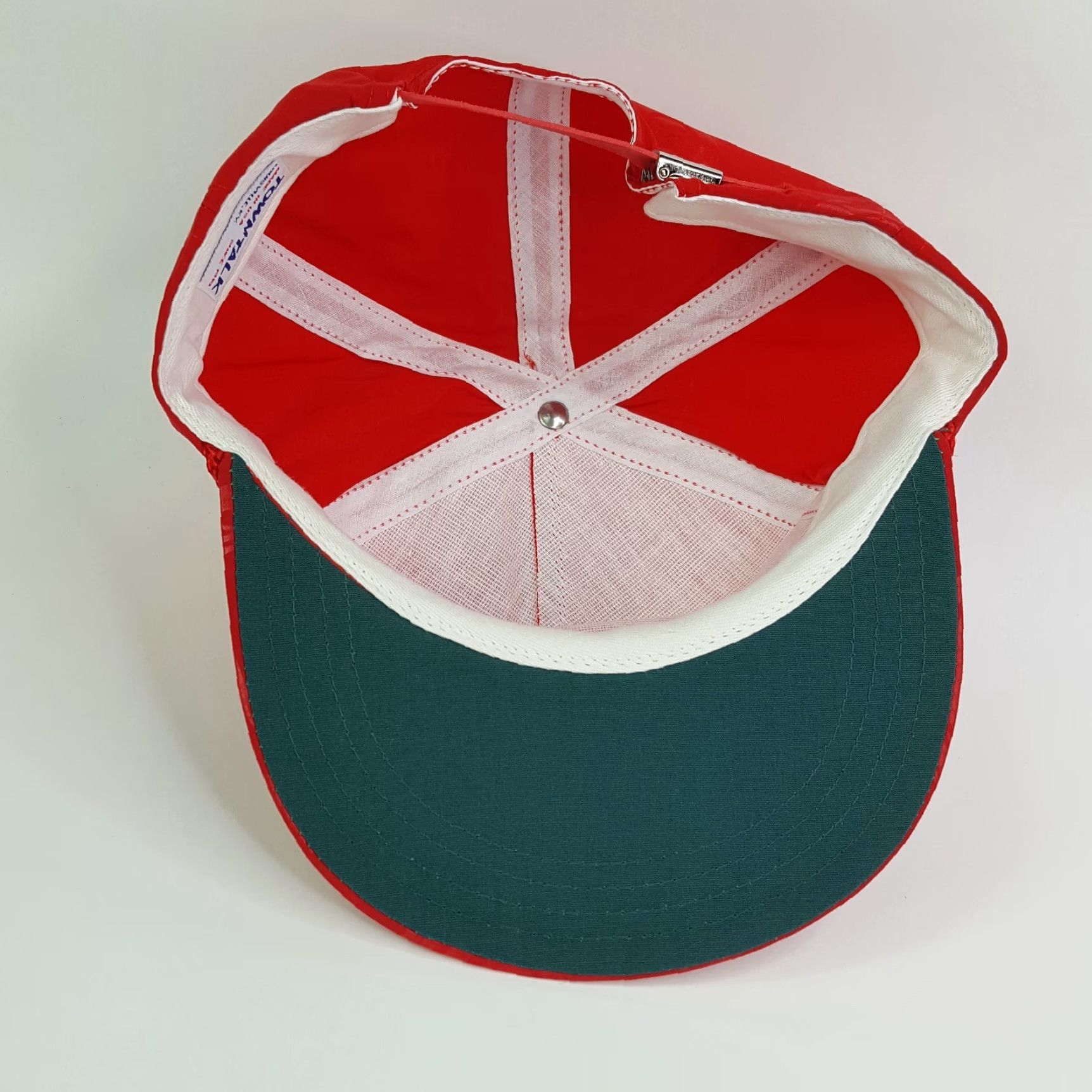 Vintage VINTAGE Town Talk Red Trucker Hat USA Made Adjustable Strap Unconstructed Cap Size ONE SIZE - 6 Thumbnail