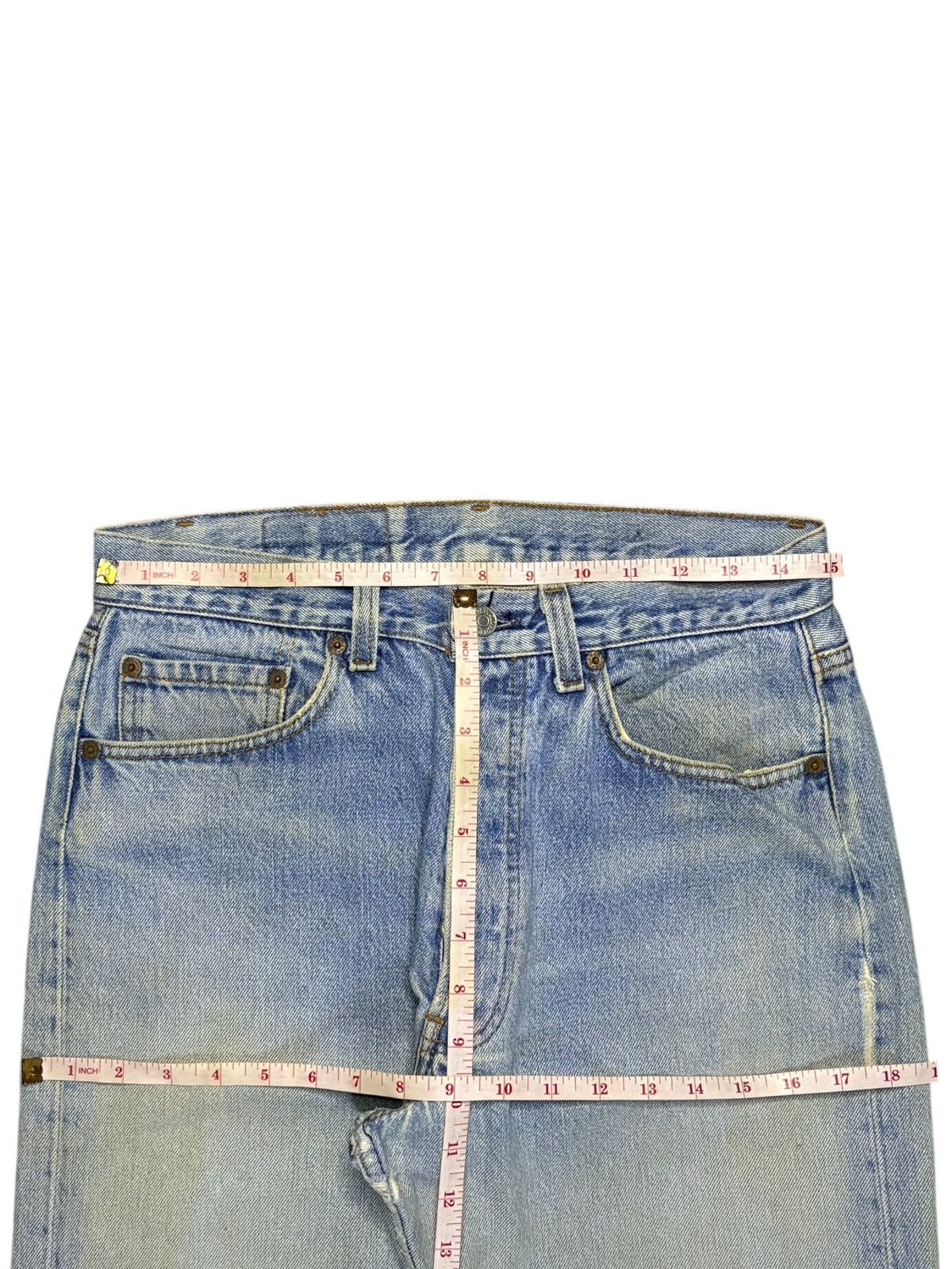 Levi's Vintage 80s Levis 501 Mud Wash Distressed Loose Jeans Size US 30 / EU 46 - 11 Thumbnail