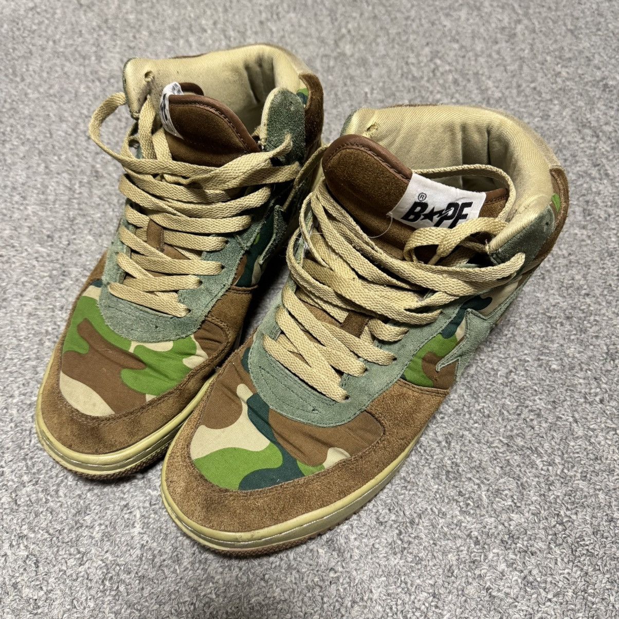 Bape 00s Bape Sta High Nigo era camo suède leather archive | Grailed