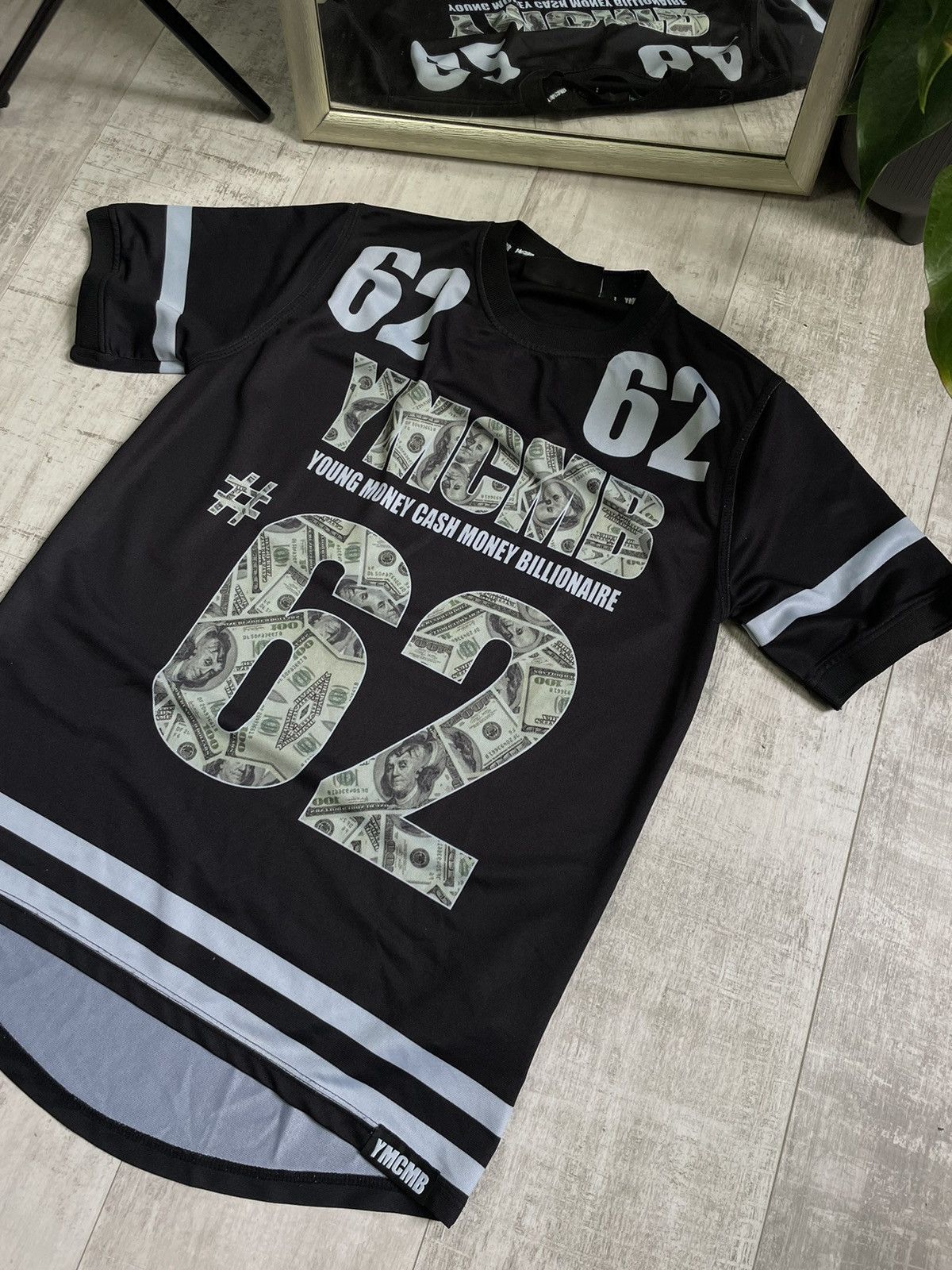 YMC YMCMB #62 Dollar Logo Jersey Shirt Black Young Billionaire Size US M / EU 48-50 / 2 - 3 Thumbnail