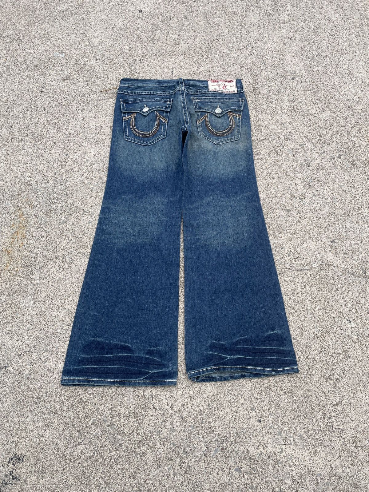 True Religion True Religion Rainbow Bills Super Flared Jeans Size US 38 / EU 54 - 5 Thumbnail