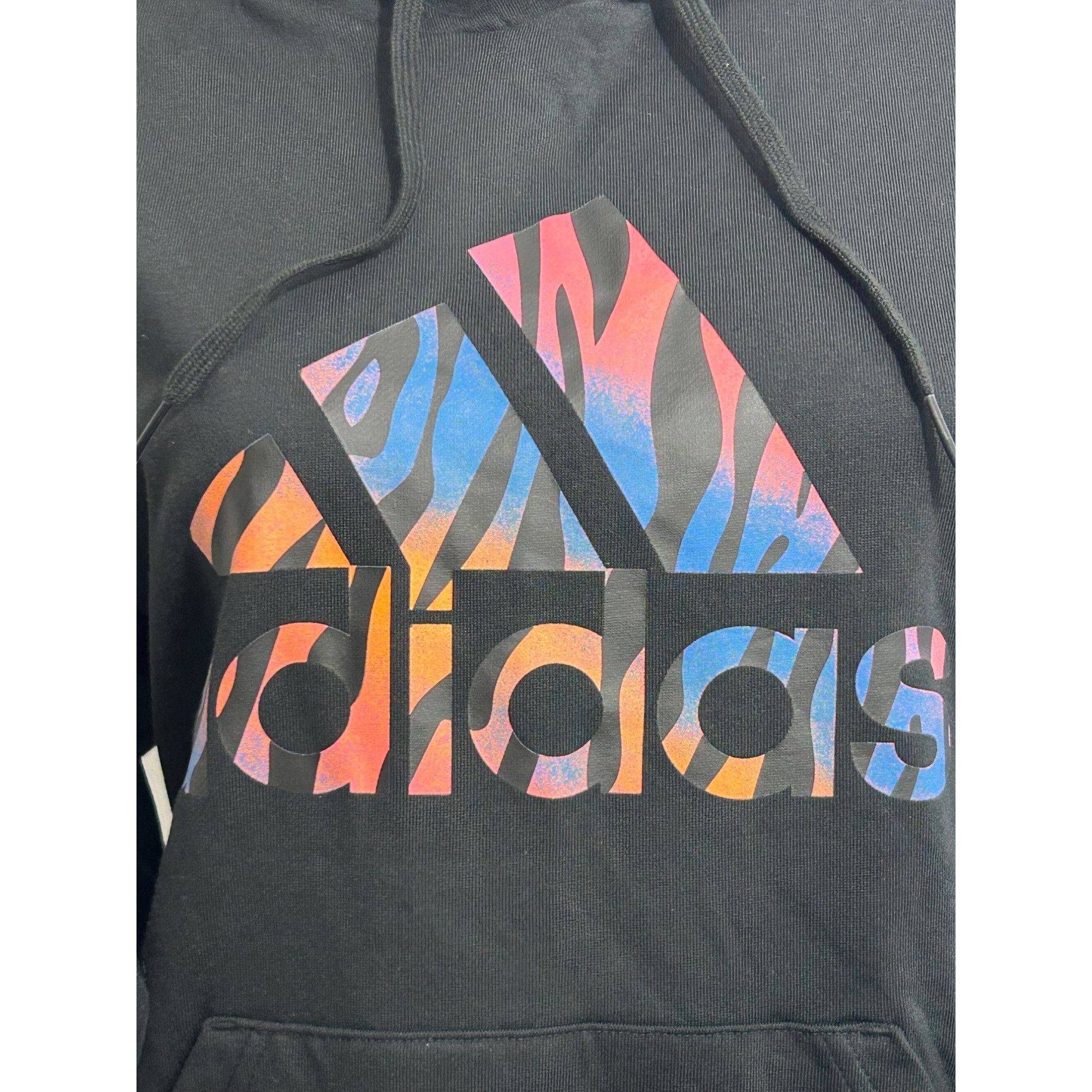 Adidas Adidas Women’s Hoodie Sweatshirt XS Black Animal Print Logo Size XS / US 0-2 / IT 36-38 - 2 Thumbnail