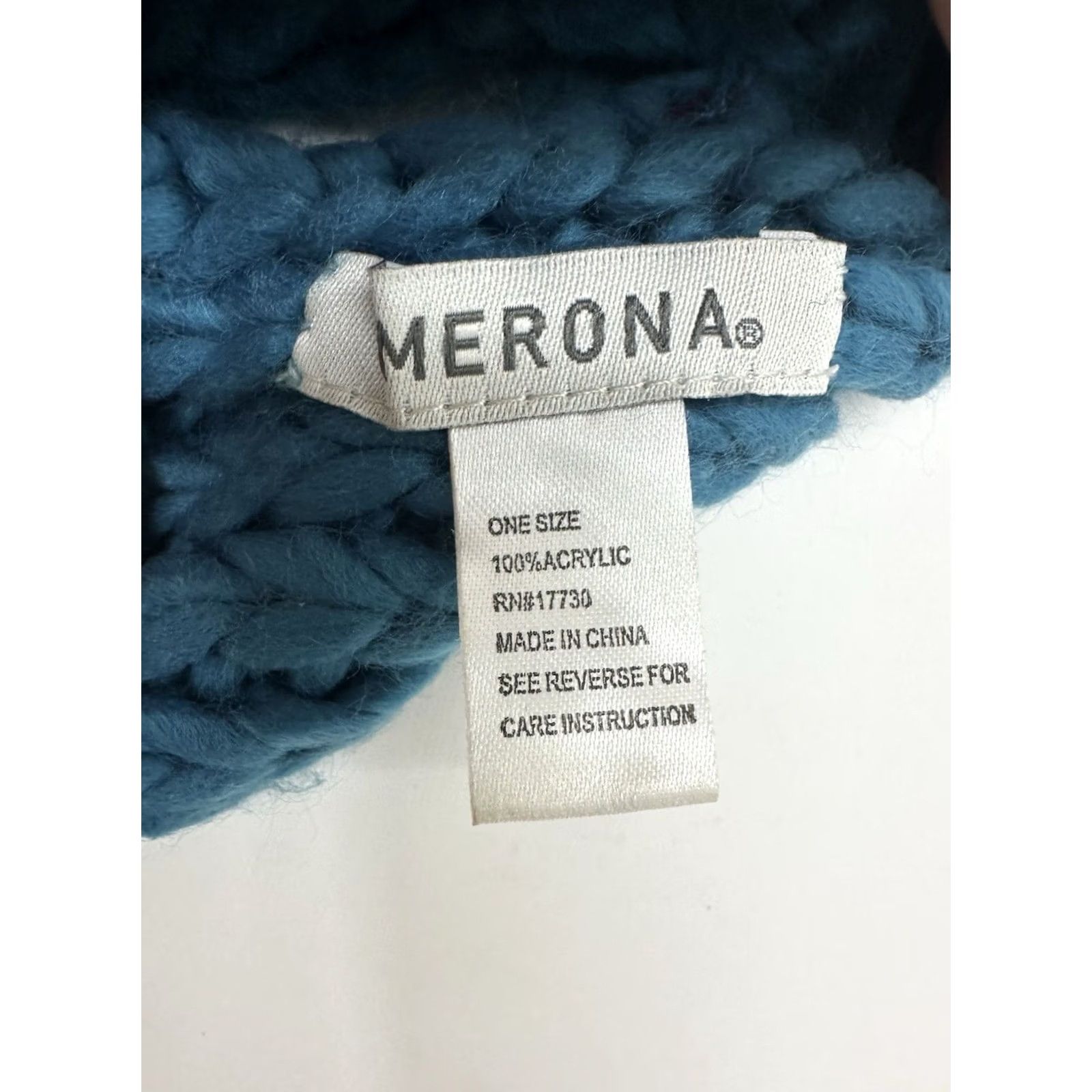 Merona Merona Womens Infinity Scarf Teal Blue Chunky Knitted One Size Scarf Bohemian Classic Neck Warmer Womens Size ONE SIZE - 2 Thumbnail