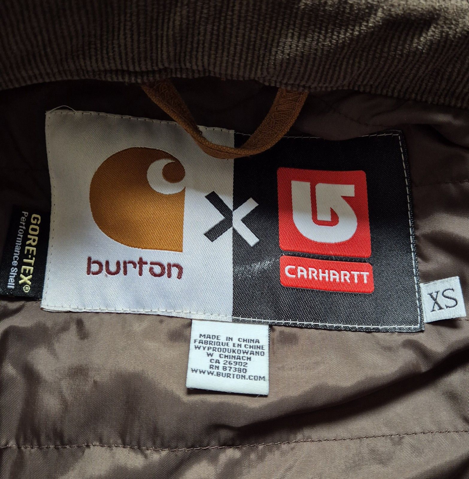 Burton × Carhartt Wip Carhartt WIP x Burton Gore Tex Snow Jacket XS Brown Size US XS / EU 42 / 0 - 8 Thumbnail