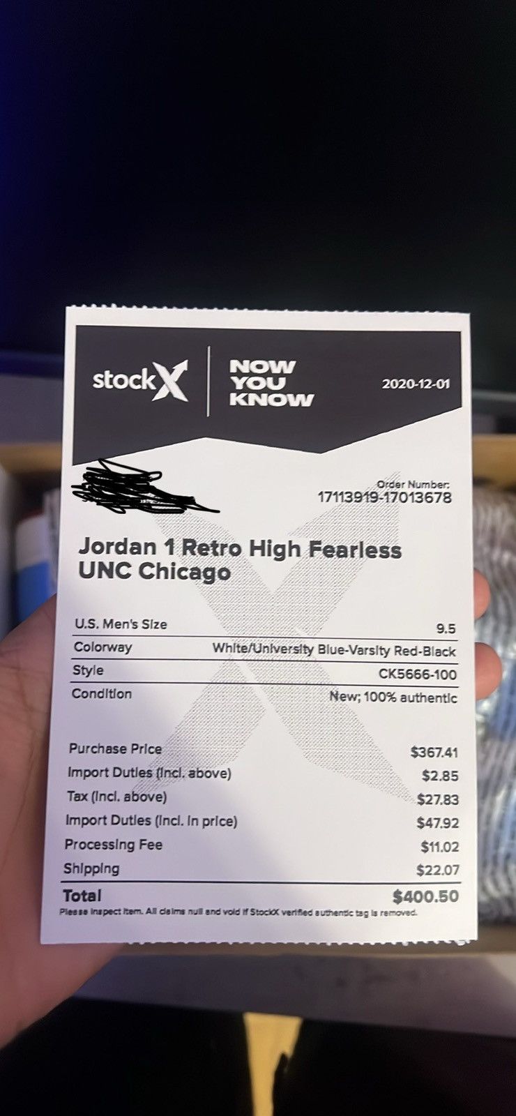 Nike Jordan 1 Unc fearless Size US 8.5 / EU 41-42 - 6 Thumbnail