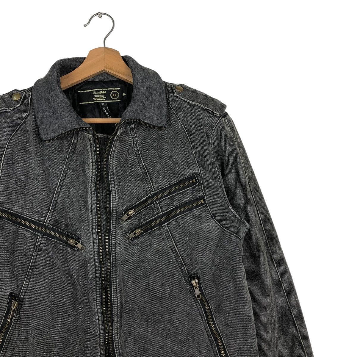 Hysteric Glamour 🔥VINTAGE BIKER JACKET BRTHBREATH MULTI ZIPPER POCKETS Size US M / EU 48-50 / 2 - 8 Thumbnail