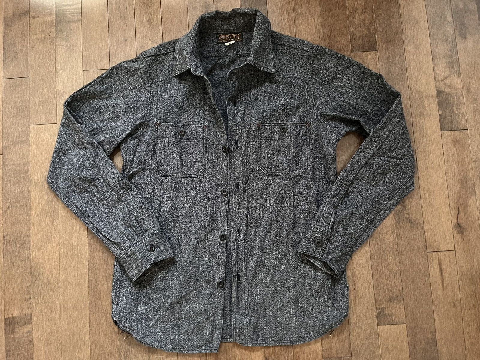 Image of Freewheelers "neal" Chambray Shirt in Grey, Men's (Size Small)