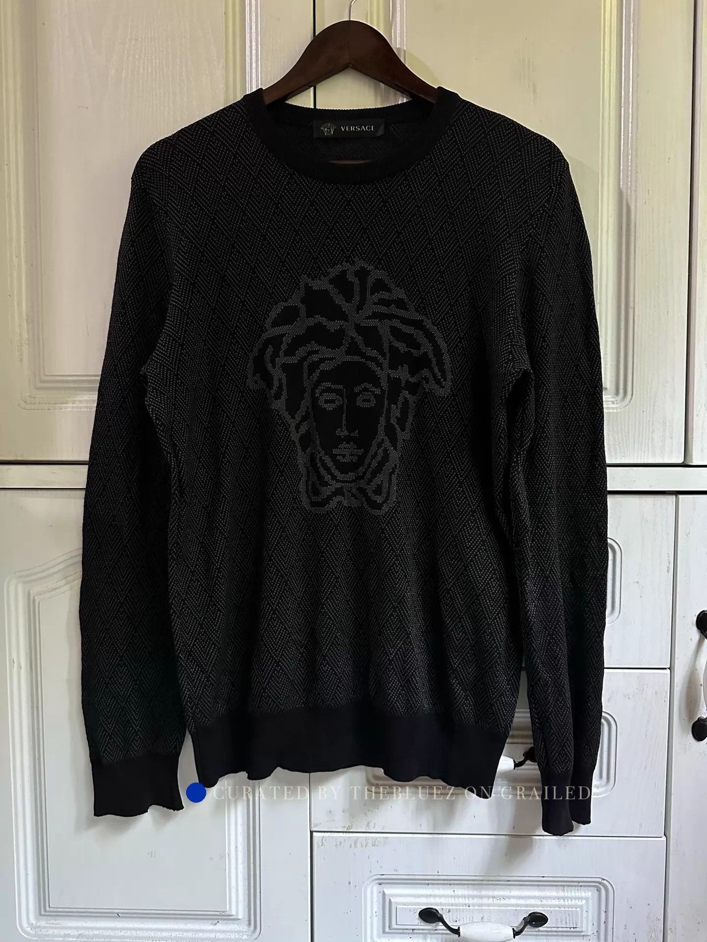 Versace Limited Edition Knit Sweater in Black Size US M / EU 48-50 / 2 - 1 Thumbnail